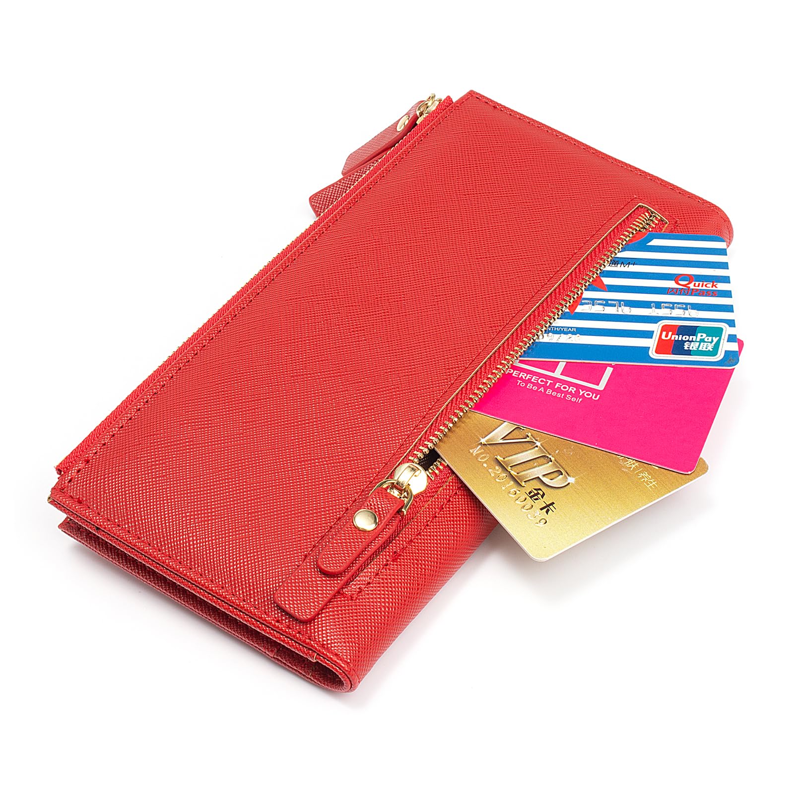 Womens Wallet Cute Elegant Long Slim Card Holder Case Minimalist Coin Purse Thin Tassels Zip Clutch Wallets for Girls Ladies