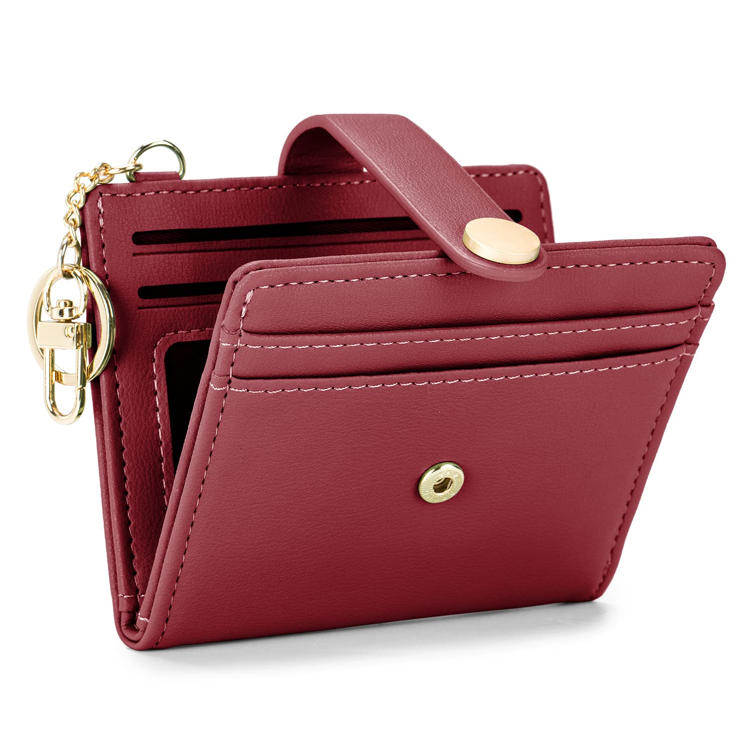 Wallet for Women,RFID Blocking Bifold Credit Card Holder with Zipper Coin Pocket,ID Window &amp; Keychain