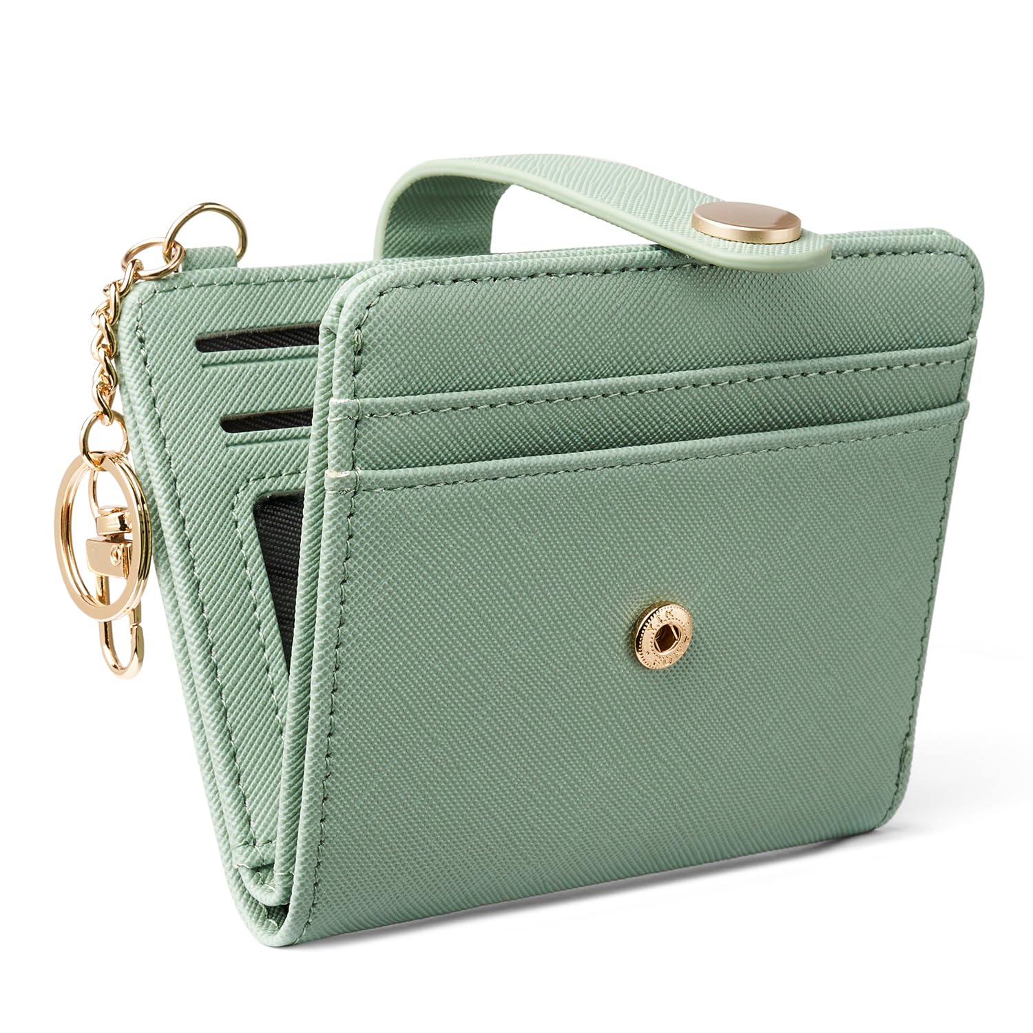 Wallet for Women,RFID Blocking Bifold Credit Card Holder with Zipper Coin Pocket,ID Window &amp; Keychain