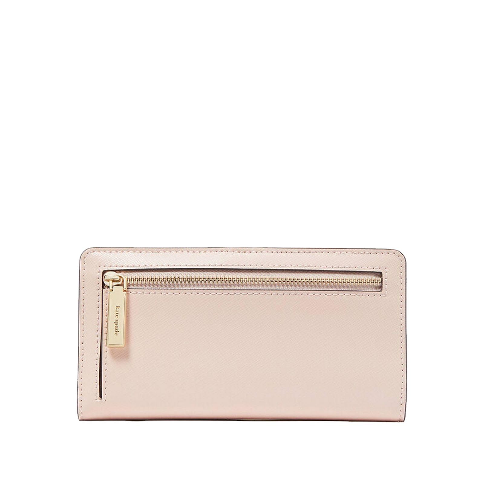 Kate Spade Wallet for Women Madison Large Slim Bifold Wallet, Conch pink