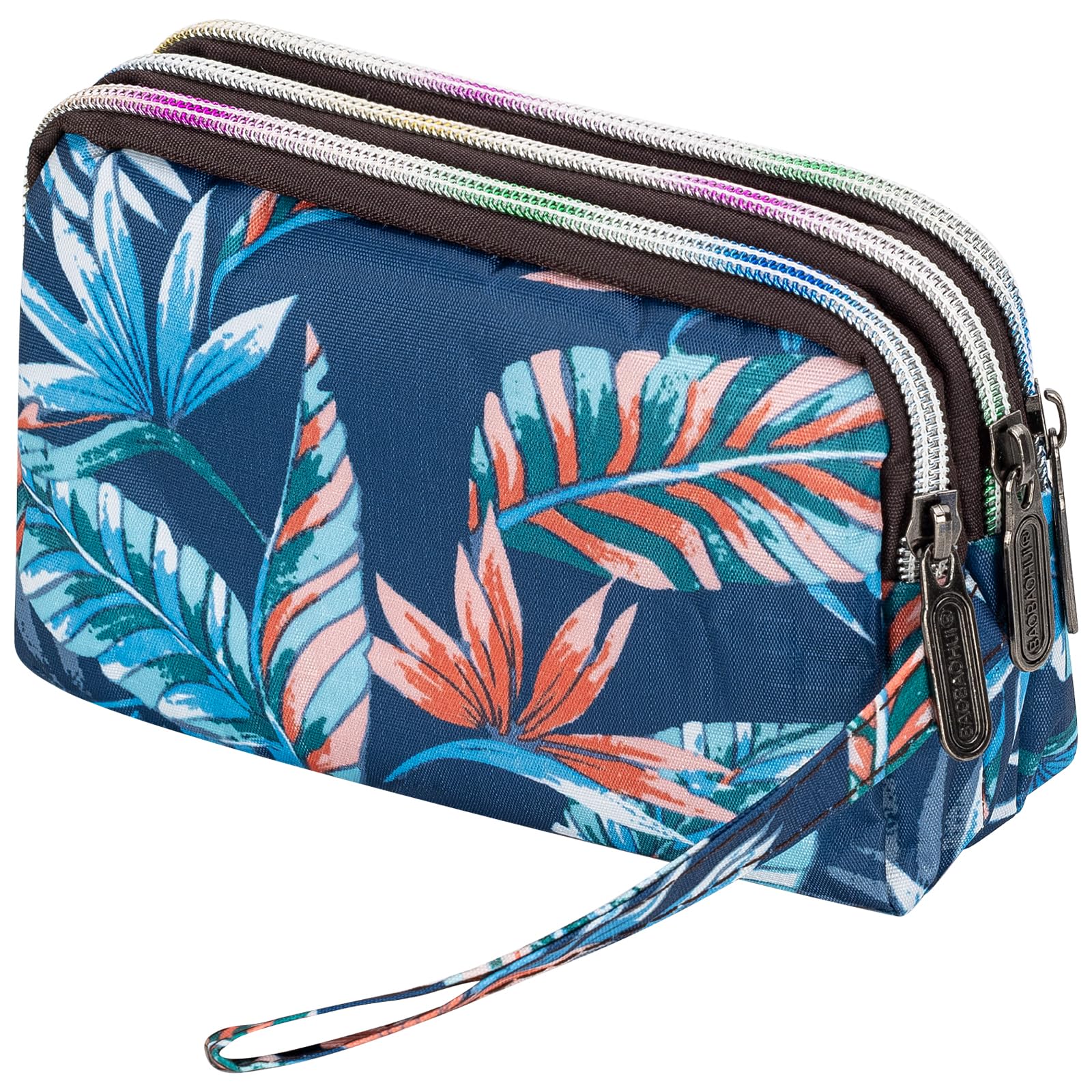 Large Capacity Wristlet Wallet - Women Printed Nylon Waterproof Handbag Clutch Purse