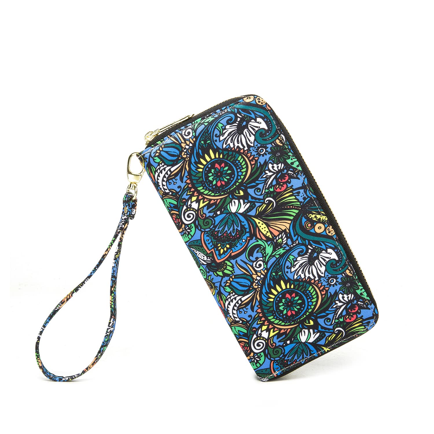 Women's Wallet Clutch - Stylish, Spacious w/Wristlet for Travel, Holds Cards, Phone, Cash