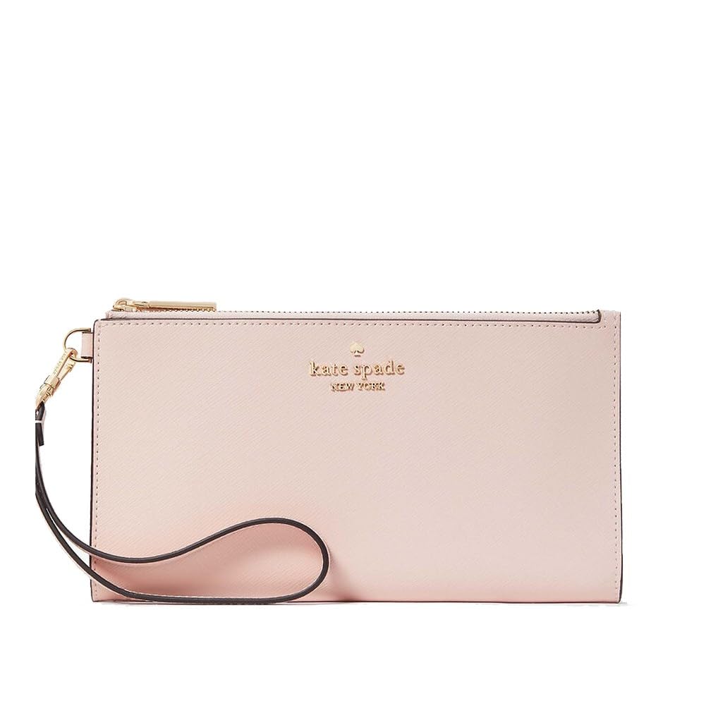 Kate Spade Wallet for Women Madison Large Slim Bifold Wallet, Conch pink