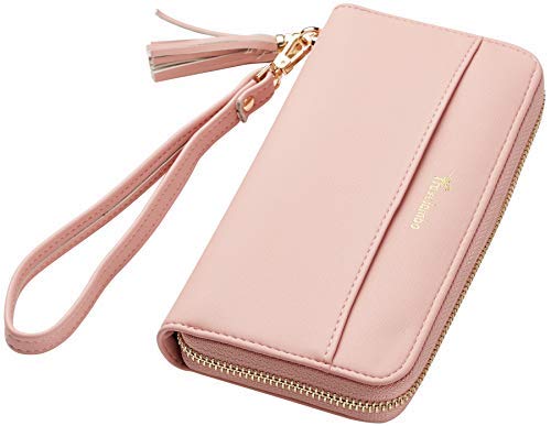 Womens Wallet Tassel Bifold Ladies Cluth Wristlet Wrist strap Long Purse