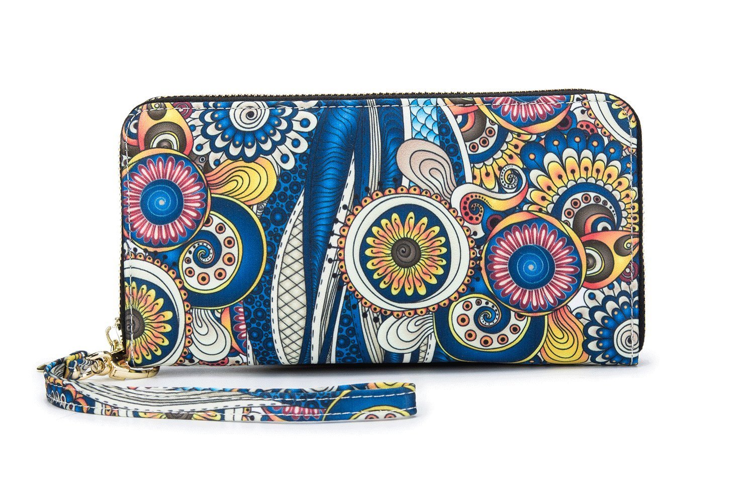 Women's Wallet Clutch - Stylish, Spacious w/Wristlet for Travel, Holds Cards, Phone, Cash