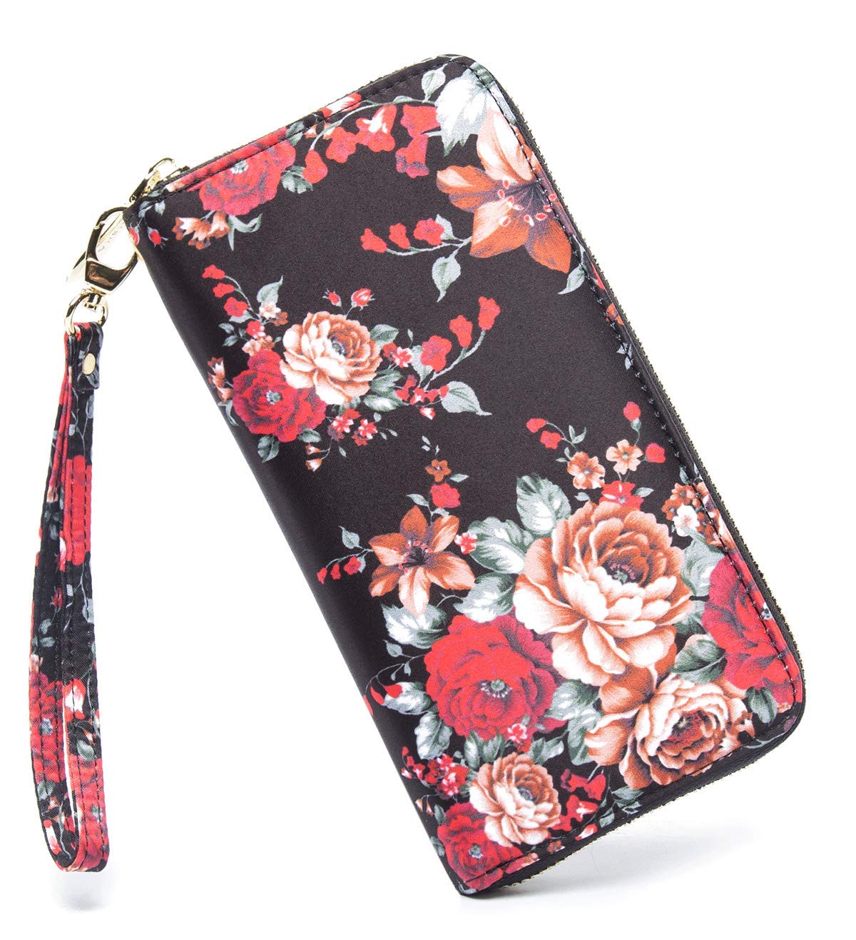 Women's Wallet Clutch - Stylish, Spacious w/Wristlet for Travel, Holds Cards, Phone, Cash