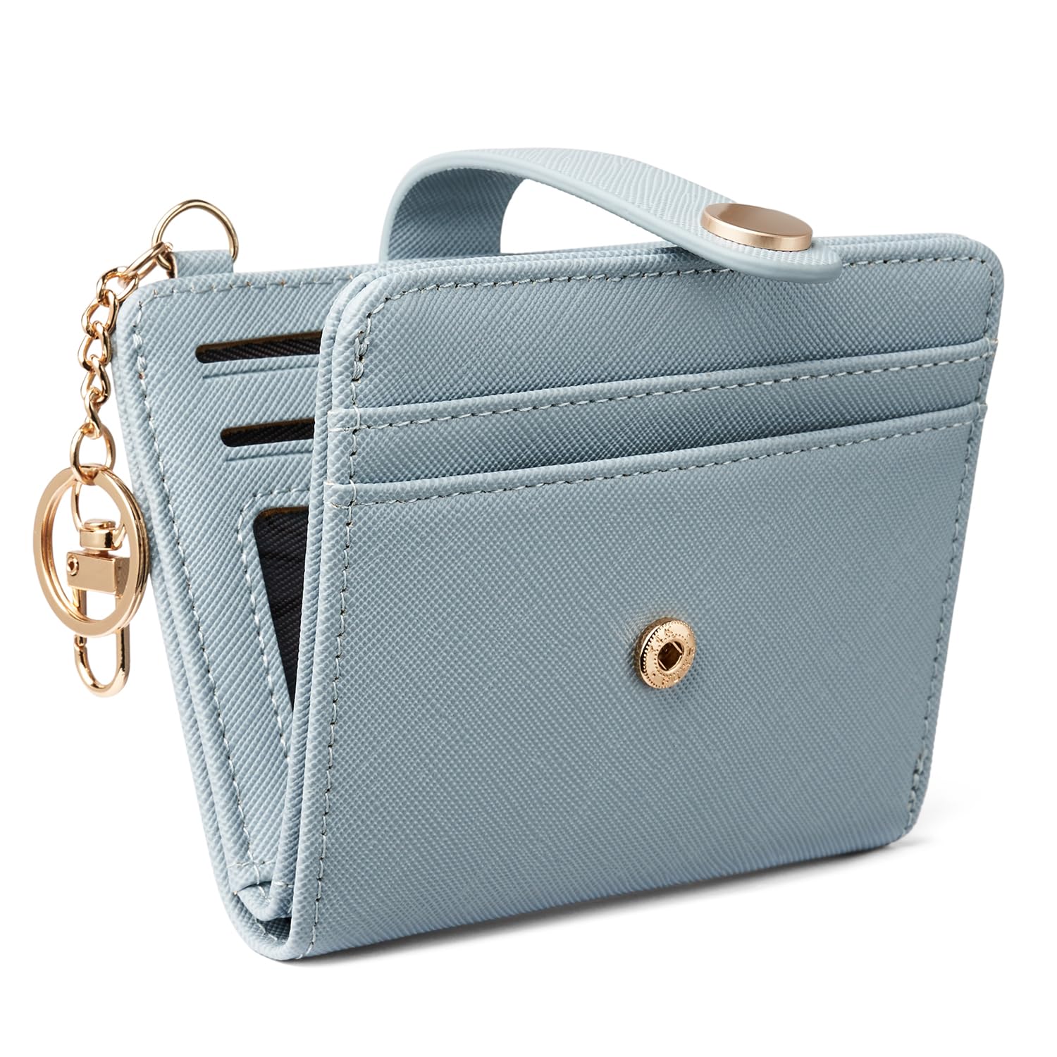 Wallet for Women,RFID Blocking Bifold Credit Card Holder with Zipper Coin Pocket,ID Window &amp; Keychain