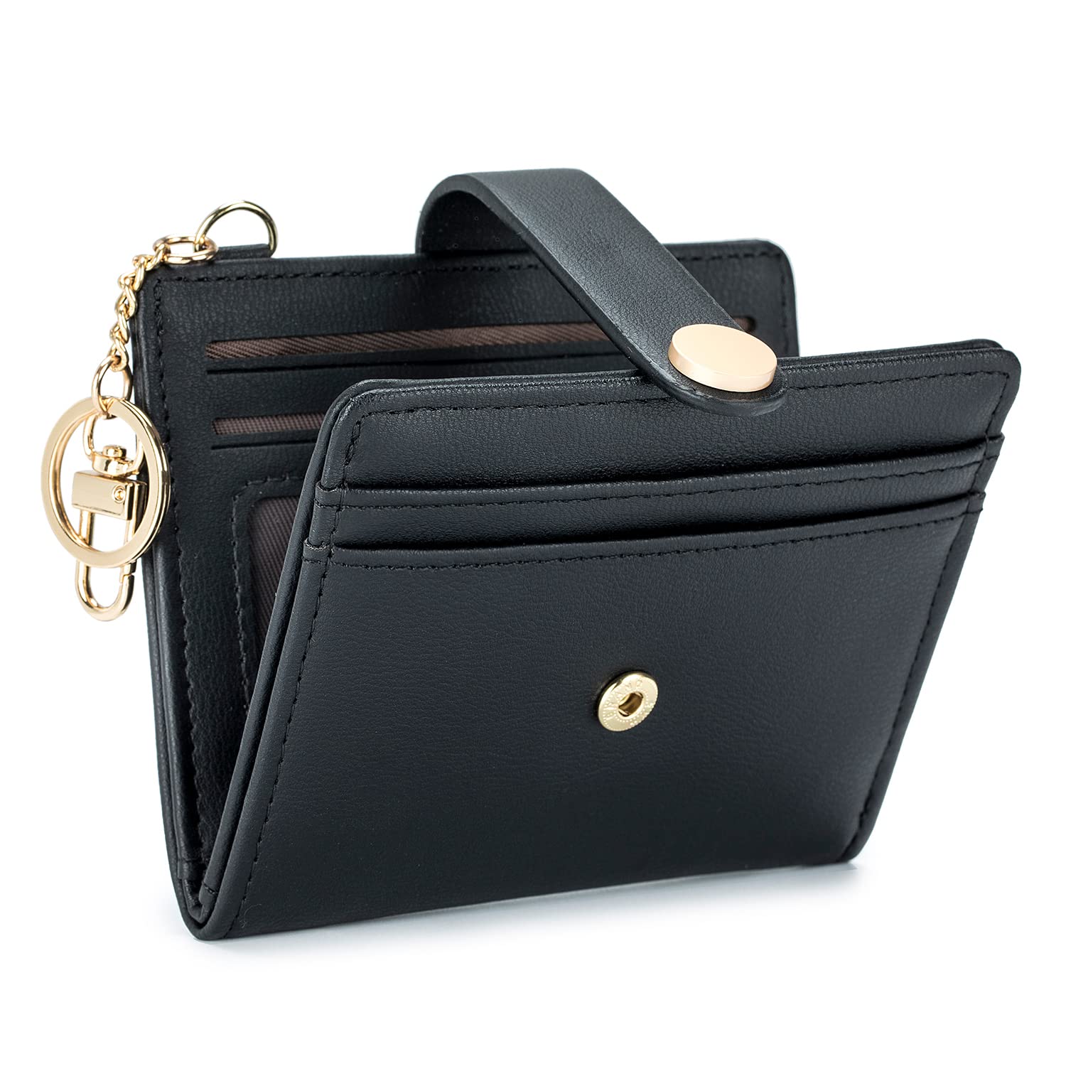 Wallet for Women,RFID Blocking Bifold Credit Card Holder with Zipper Coin Pocket,ID Window &amp; Keychain