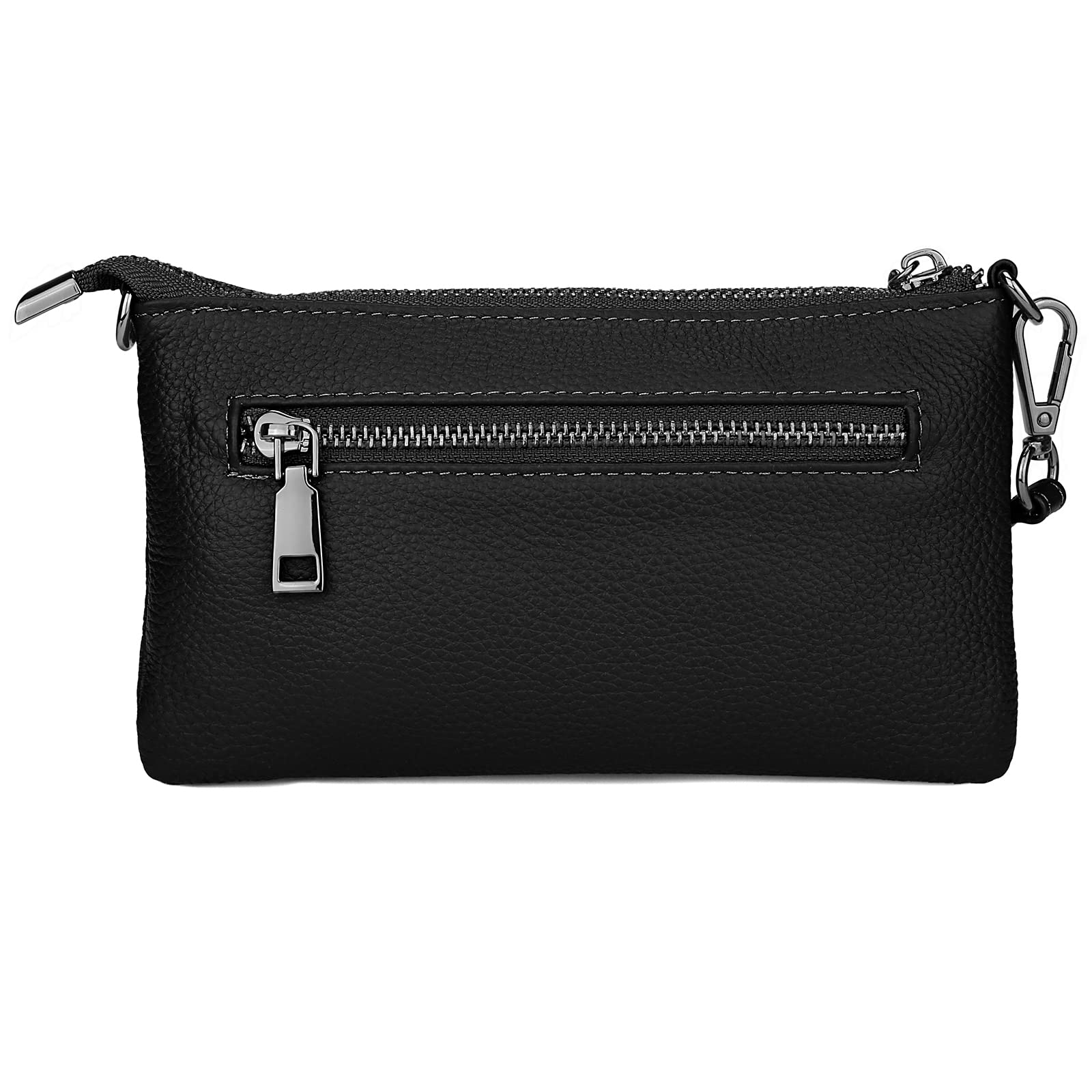 Wallet Wristlets Clutch Purses for Women Genuine Leather Crossbody Bag Handbag with Detachable Shoulder Chain