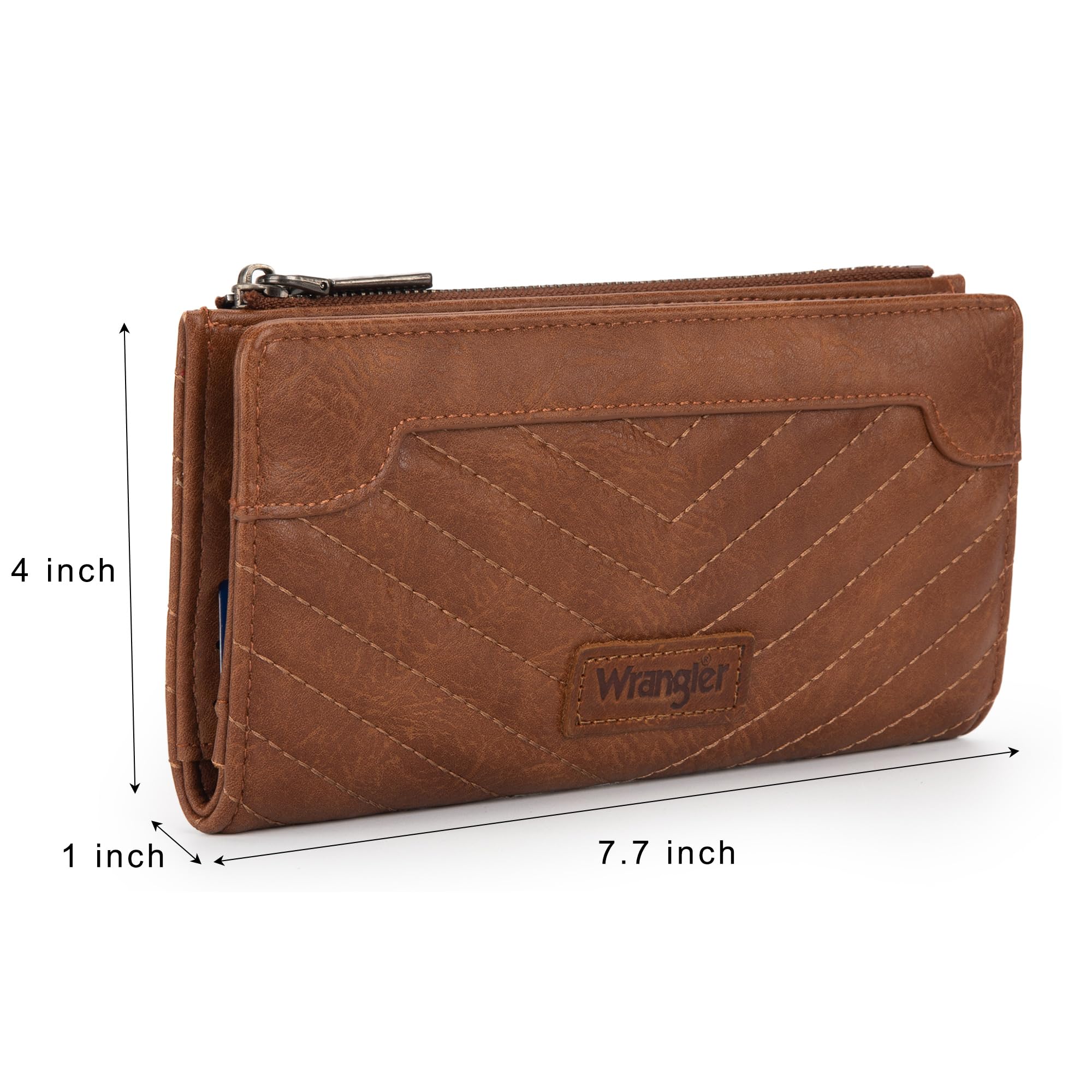 Wallets Womens Bifold Credit Card Wallet Women's Wallets, Card Cases &amp; Money Organizers Brown Wallet for Women Ladies Female Cash Wallet with Smooth Zipper