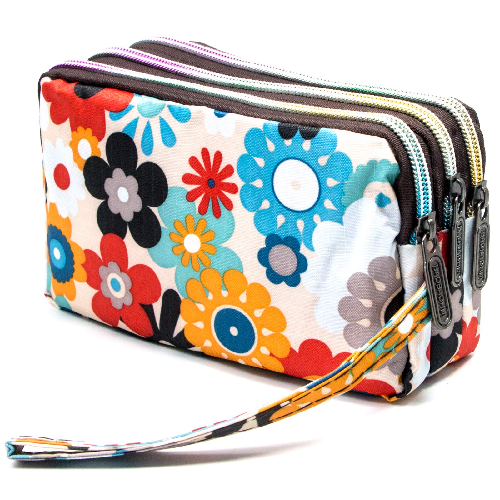 Large Capacity Wristlet Wallet - Women Printed Nylon Waterproof Handbag Clutch Purse