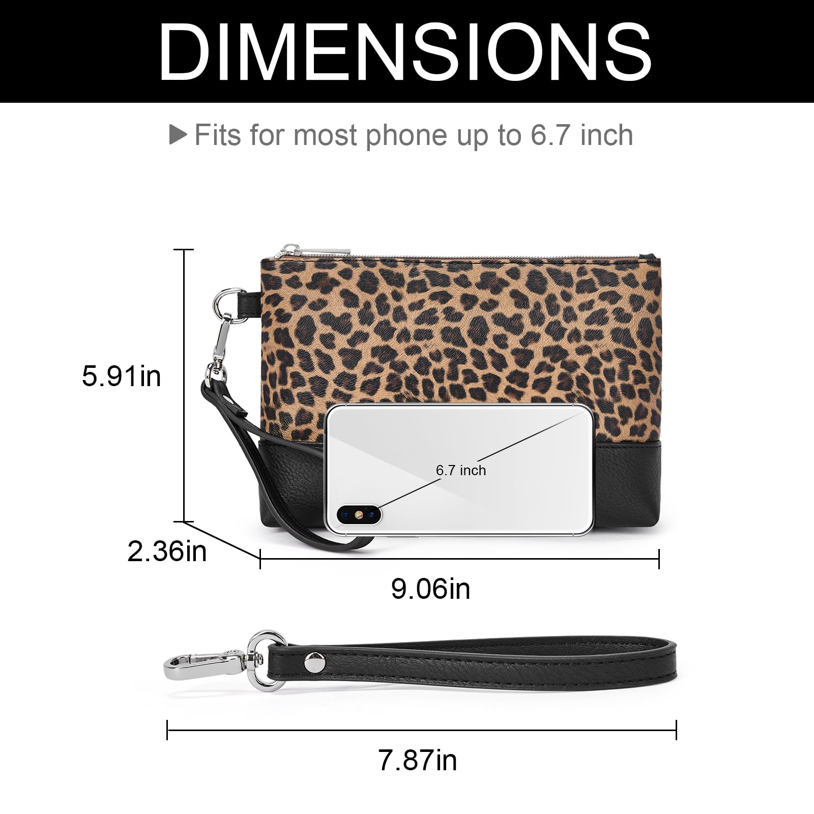 Womens Wallet Large Capacity Leather Wristlet Clutch Zipper Purse Slim Ladies Travel Credit Card Holder Phone Organizer