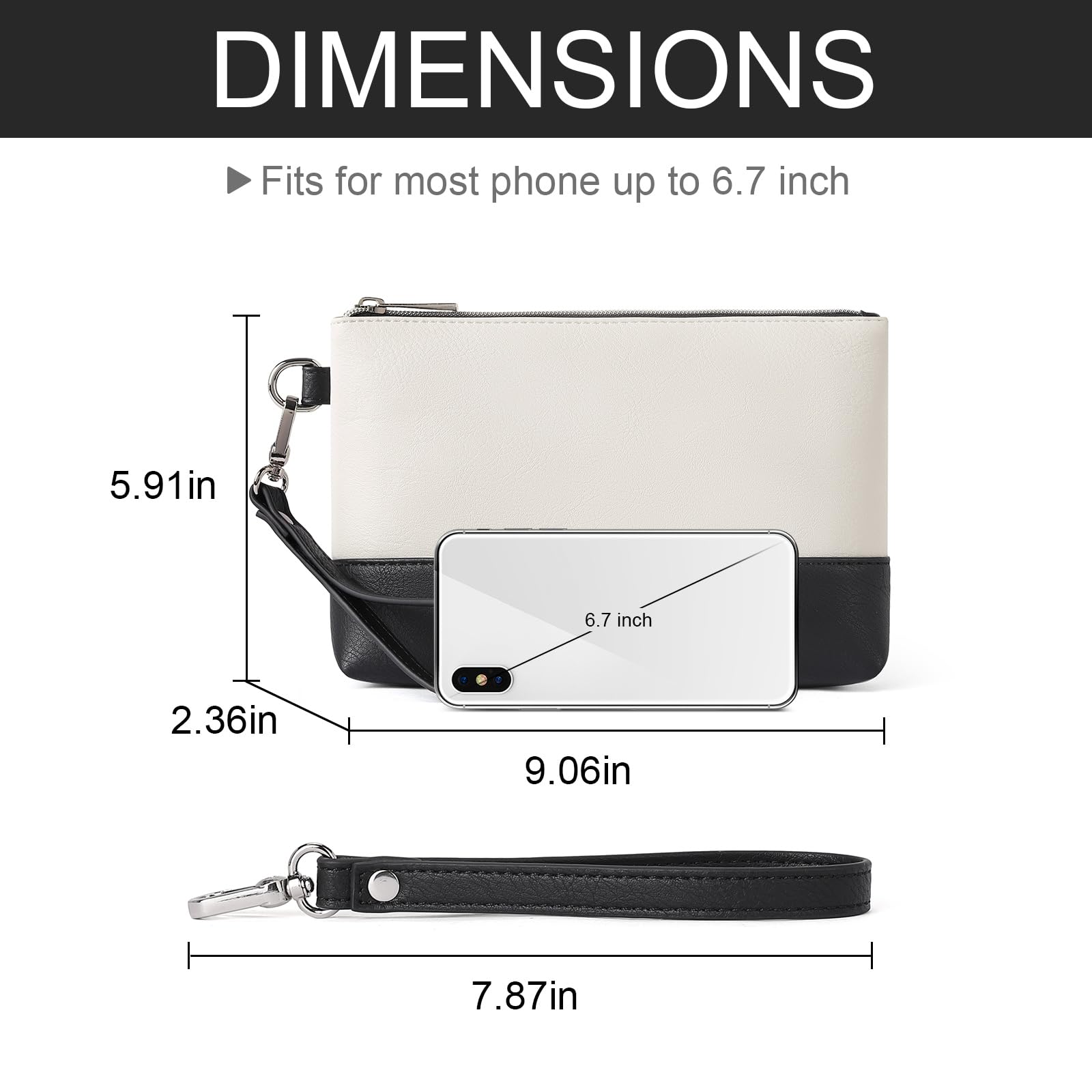 Womens Wallet Large Capacity Leather Wristlet Clutch Zipper Purse Slim Ladies Travel Credit Card Holder Phone Organizer