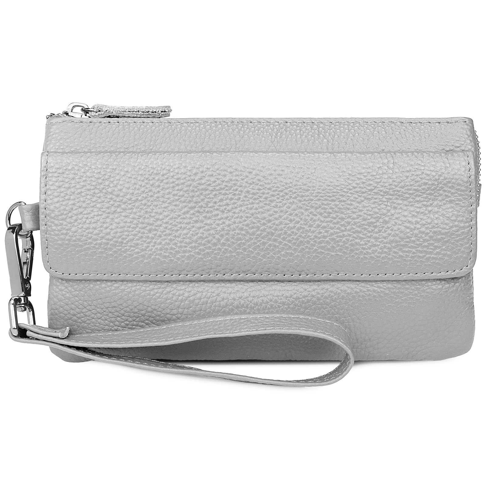 Wallet Wristlets Clutch Purses for Women Genuine Leather Crossbody Bag Handbag with Detachable Shoulder Chain