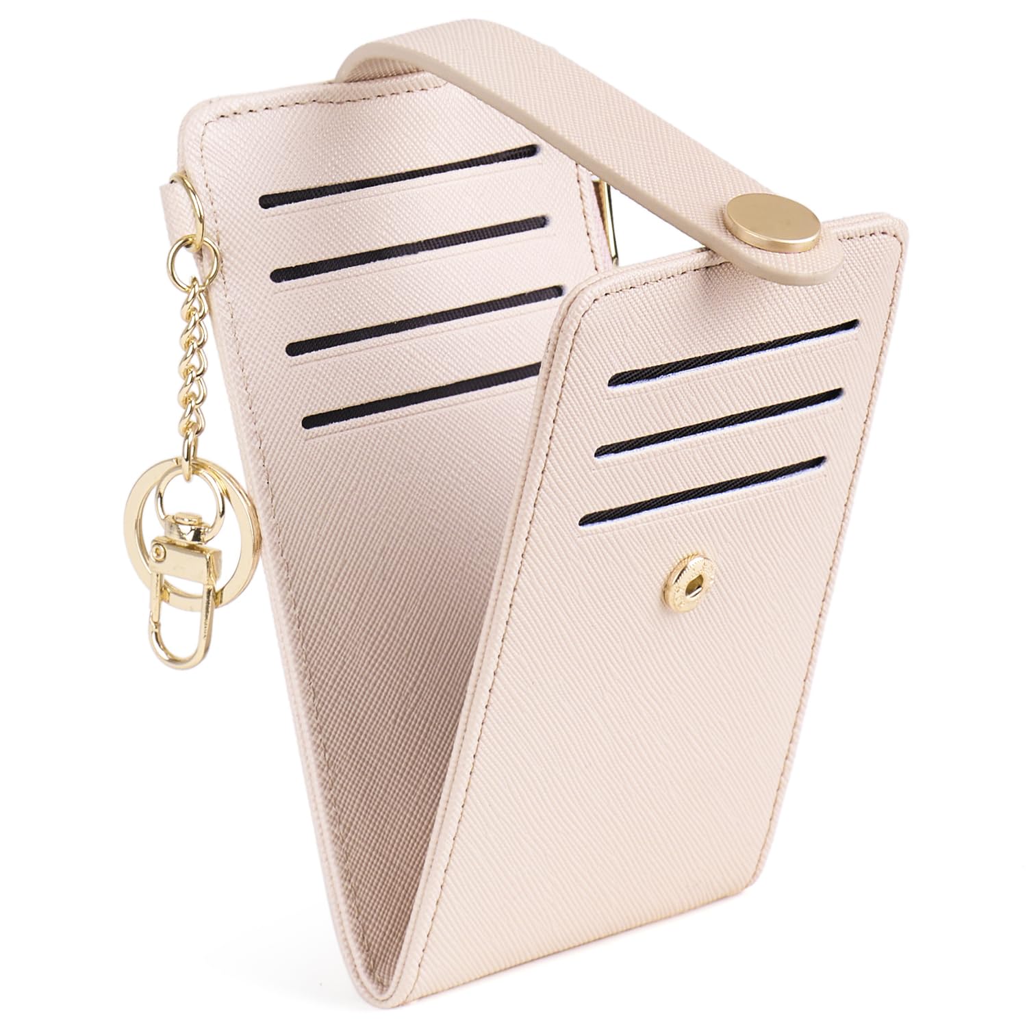 Wallet for Women,RFID Blocking Bifold Credit Card Holder with Zipper Coin Pocket,ID Window &amp; Keychain