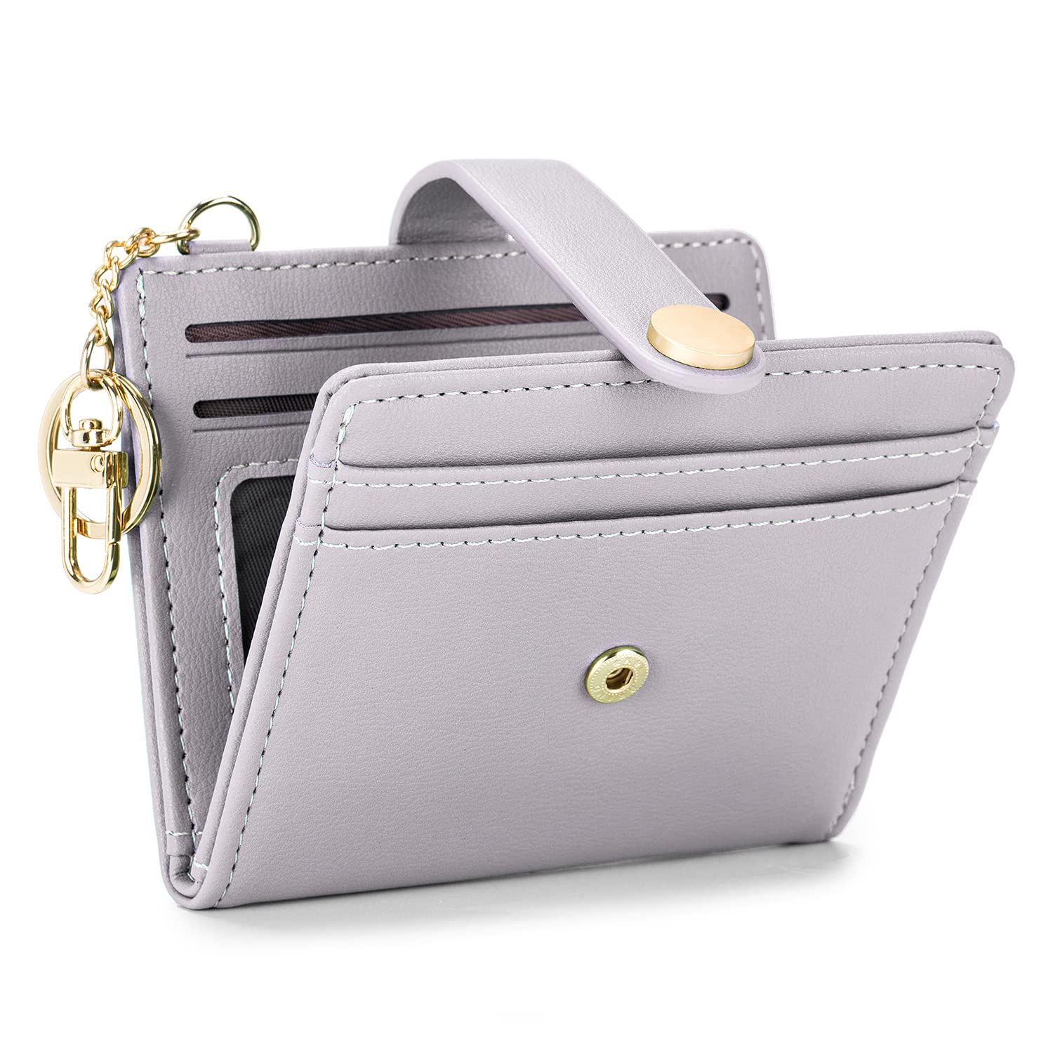 Wallet for Women,RFID Blocking Bifold Credit Card Holder with Zipper Coin Pocket,ID Window &amp; Keychain