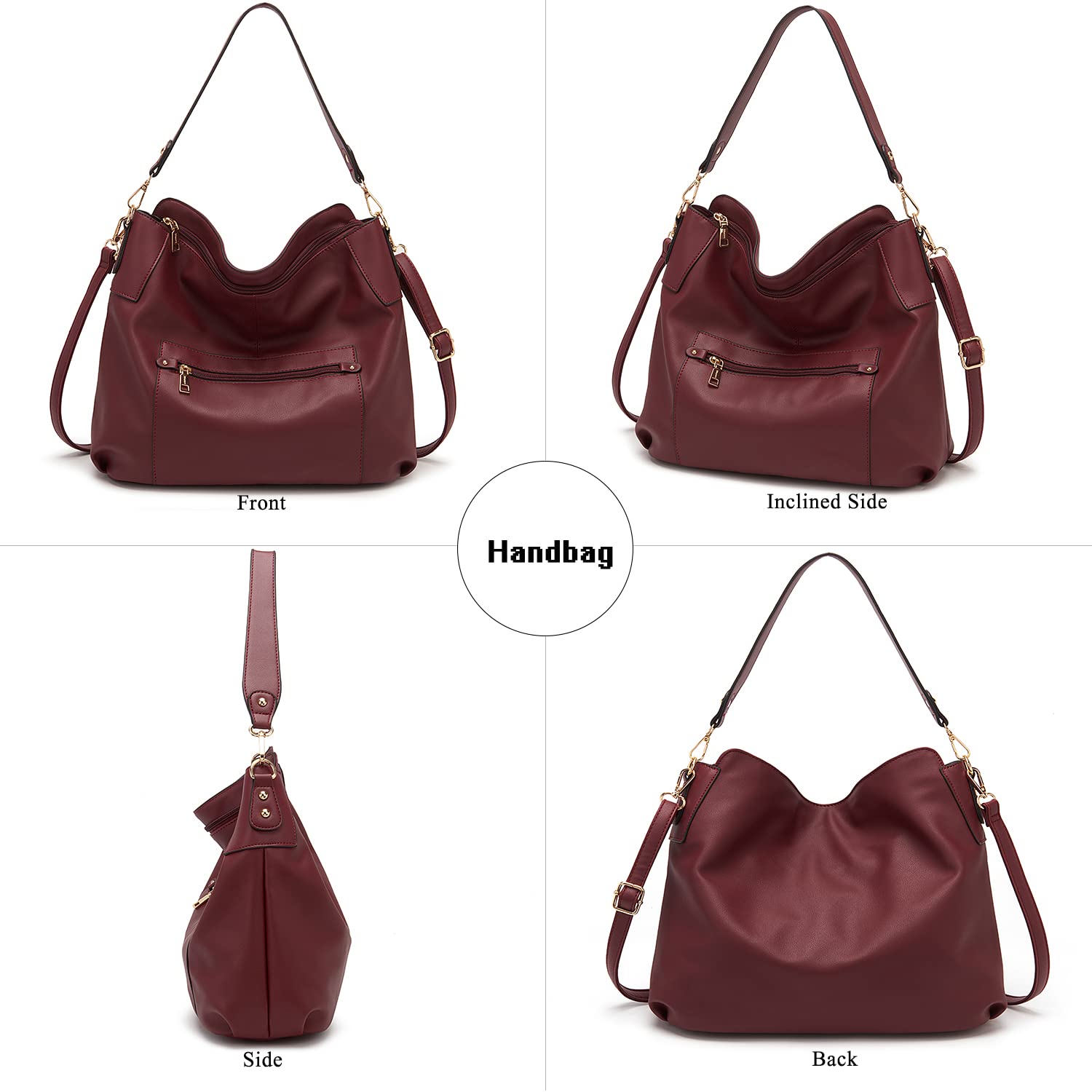 Large Crossbody Bags Ladies Shoulder Handbags Purse and Wallet Set for Women Totes Hobo Purses