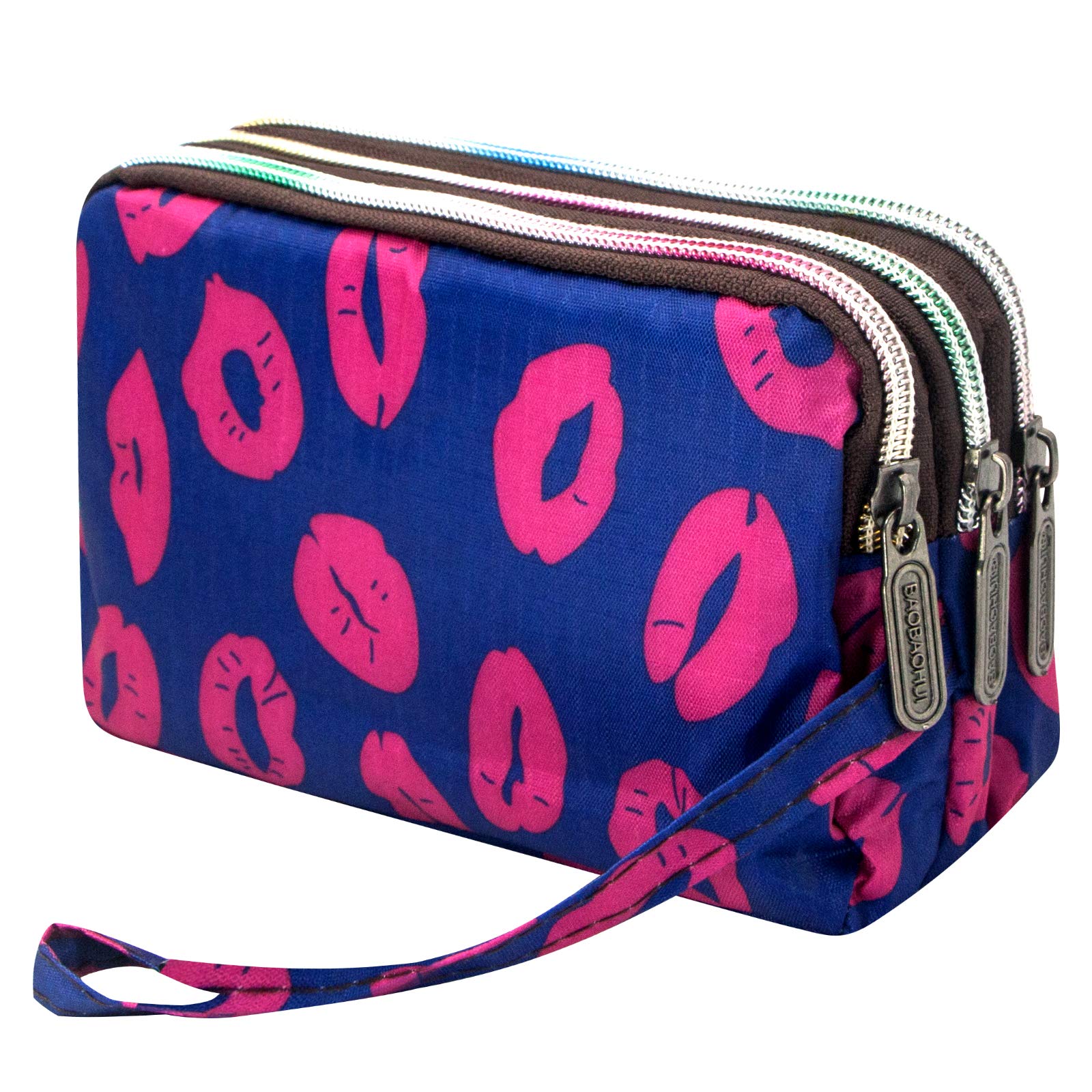 Large Capacity Wristlet Wallet - Women Printed Nylon Waterproof Handbag Clutch Purse