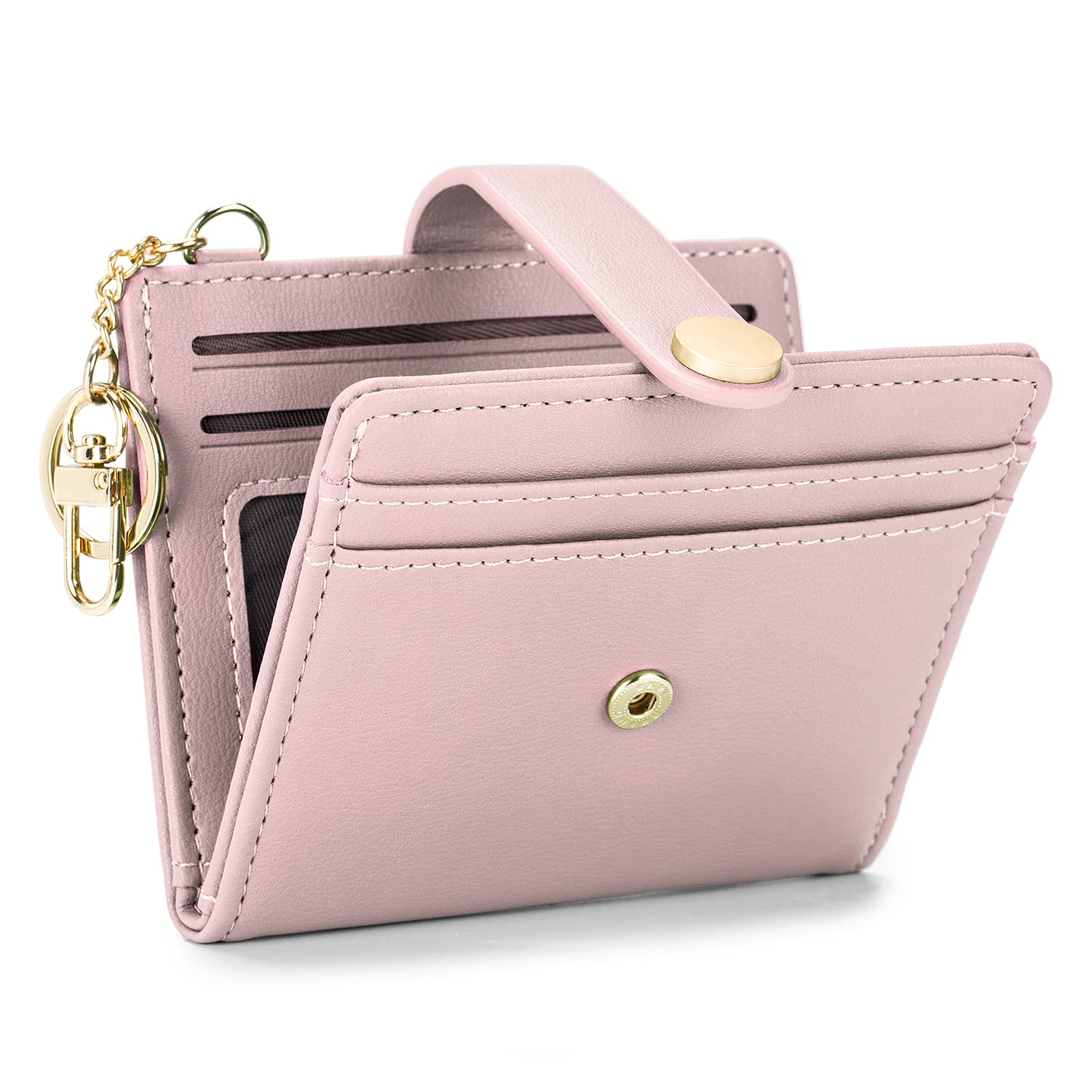 Wallet for Women,RFID Blocking Bifold Credit Card Holder with Zipper Coin Pocket,ID Window &amp; Keychain