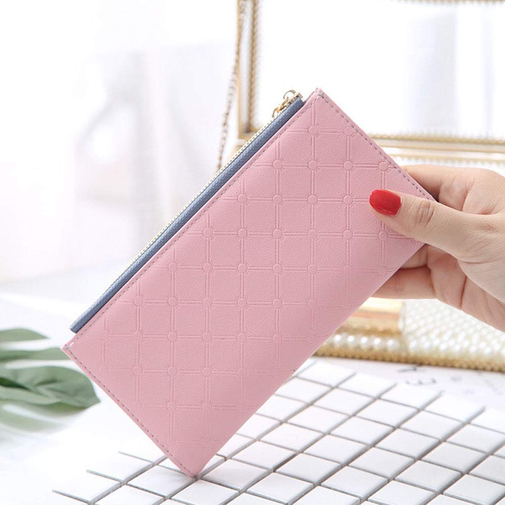 Womens Wallet Cute Elegant Long Slim Card Holder Case Minimalist Coin Purse Thin Tassels Zip Clutch Wallets for Girls Ladies