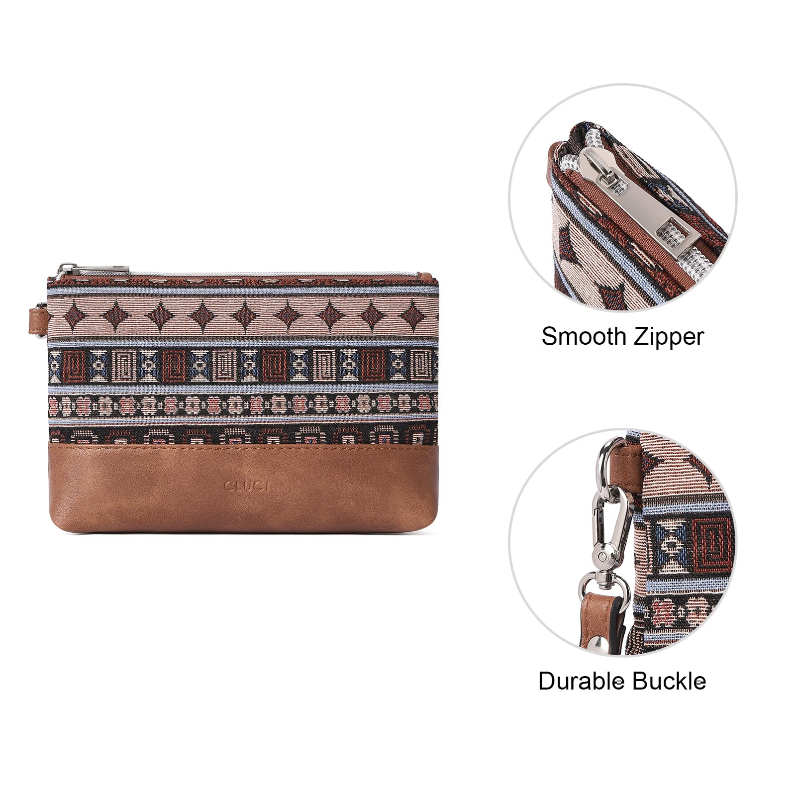 Womens Wallet Large Capacity Leather Wristlet Clutch Zipper Purse Slim Ladies Travel Credit Card Holder Phone Organizer