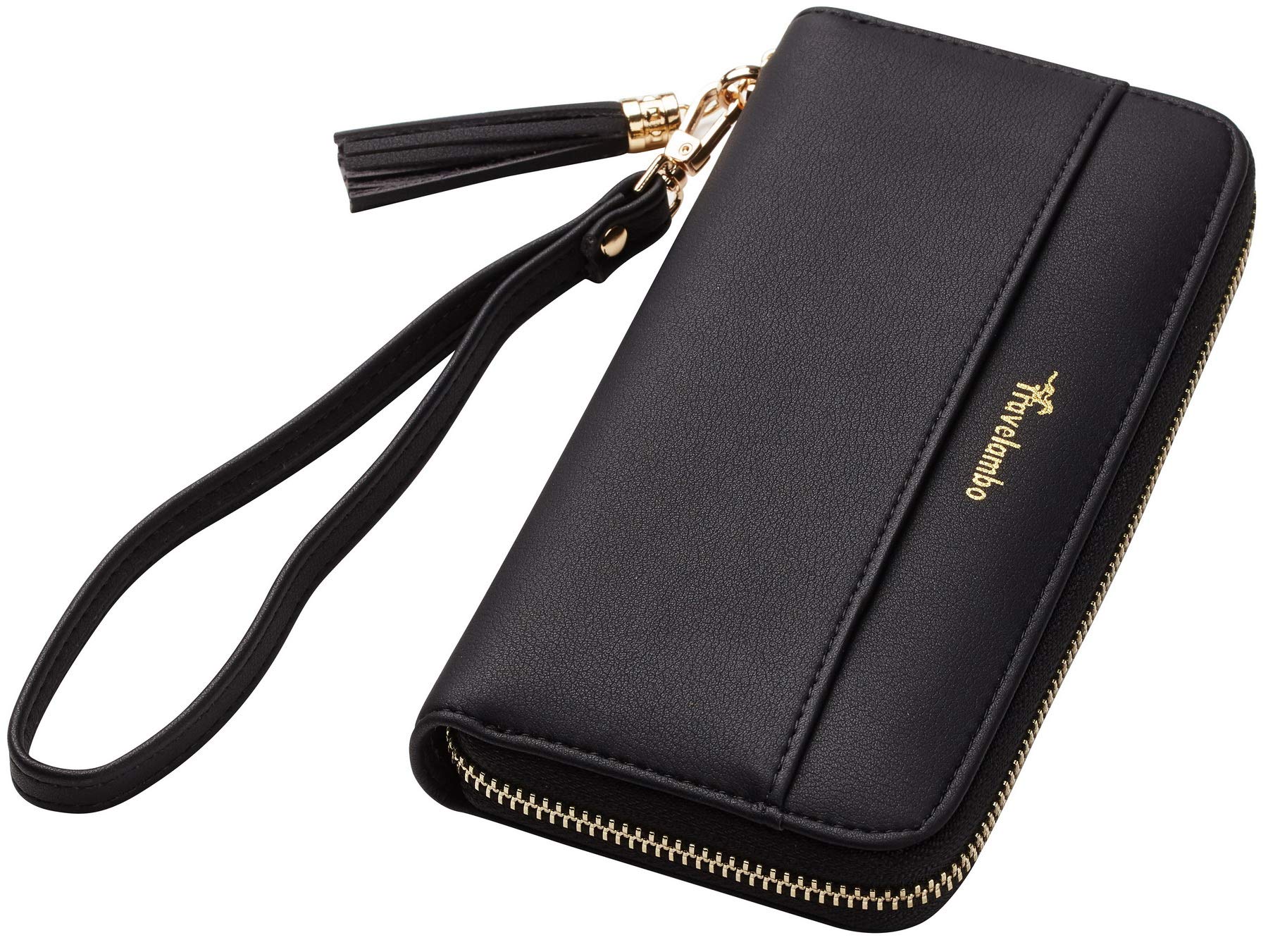 Womens Wallet Tassel Bifold Ladies Cluth Wristlet Wrist strap Long Purse