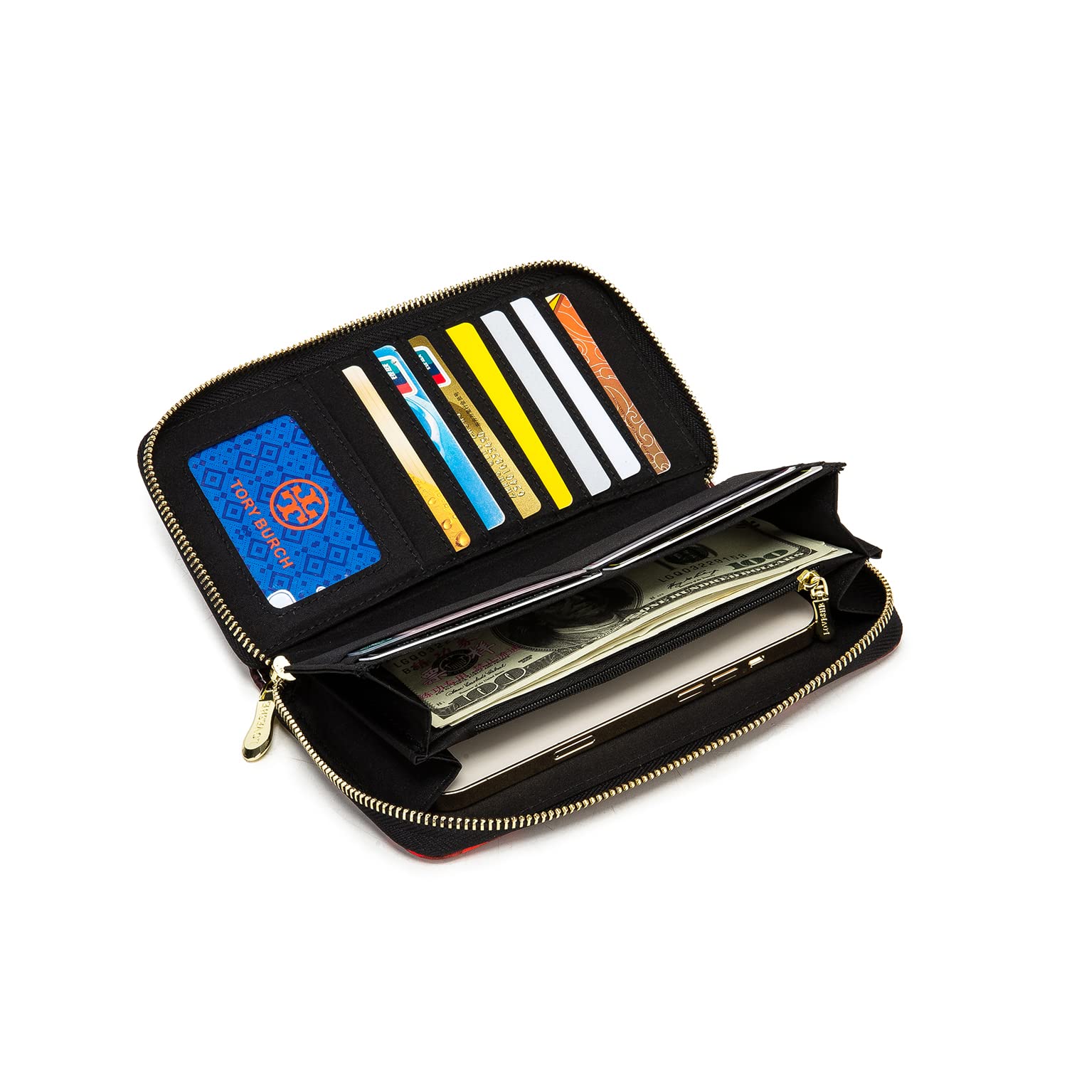 Women's Wallet Clutch - Stylish, Spacious w/Wristlet for Travel, Holds Cards, Phone, Cash