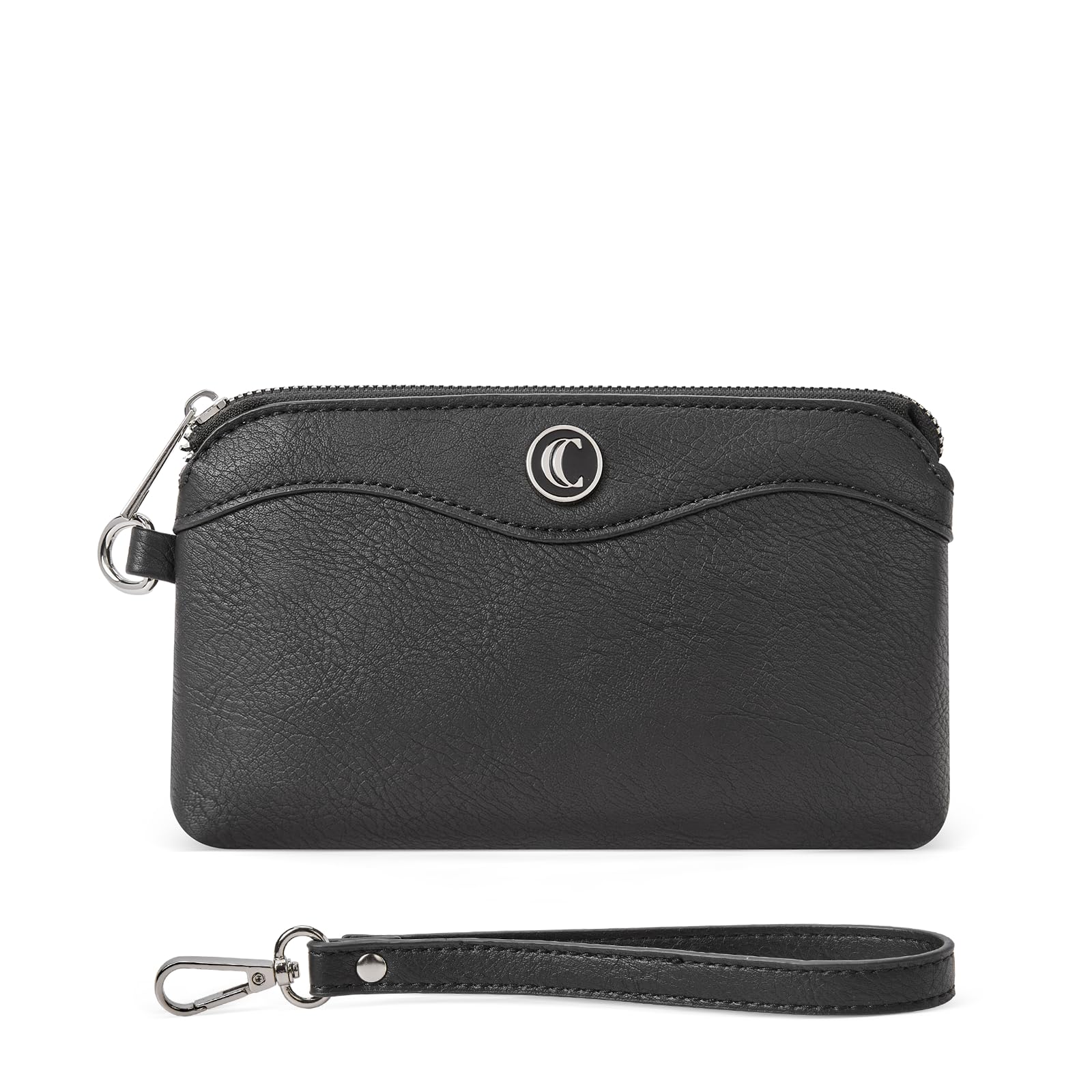 Womens Wallet Large Capacity Leather Wristlet Clutch Zipper Purse Slim Ladies Travel Credit Card Holder Phone Organizer