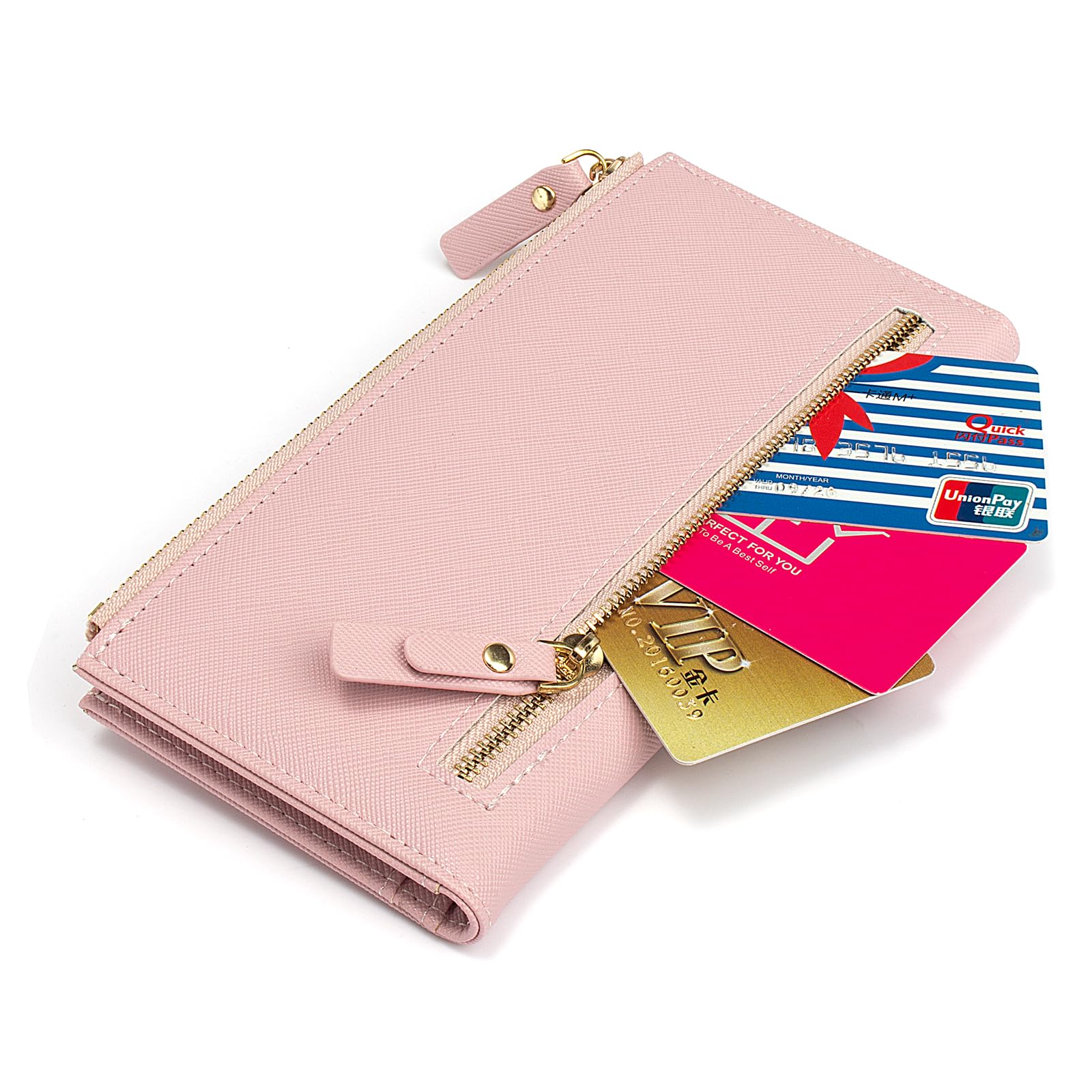 Womens Wallet Cute Elegant Long Slim Card Holder Case Minimalist Coin Purse Thin Tassels Zip Clutch Wallets for Girls Ladies