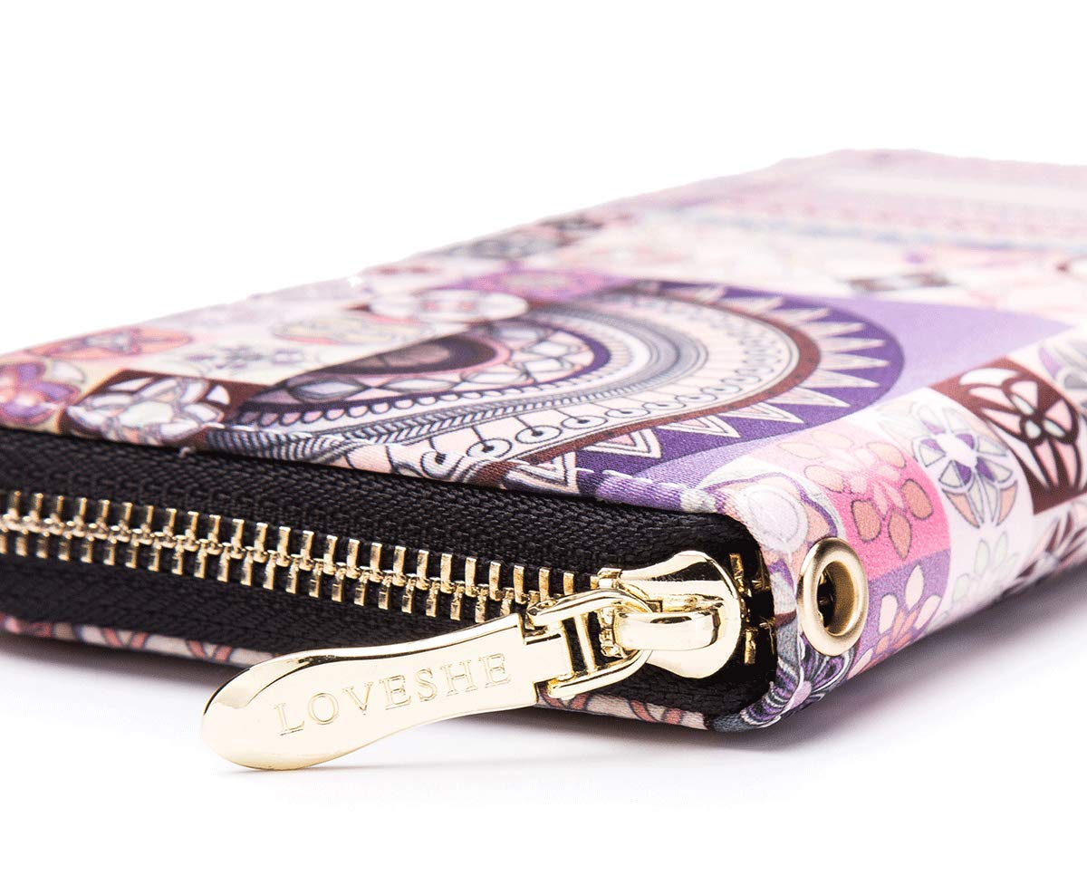 Women's Wallet Clutch - Stylish, Spacious w/Wristlet for Travel, Holds Cards, Phone, Cash