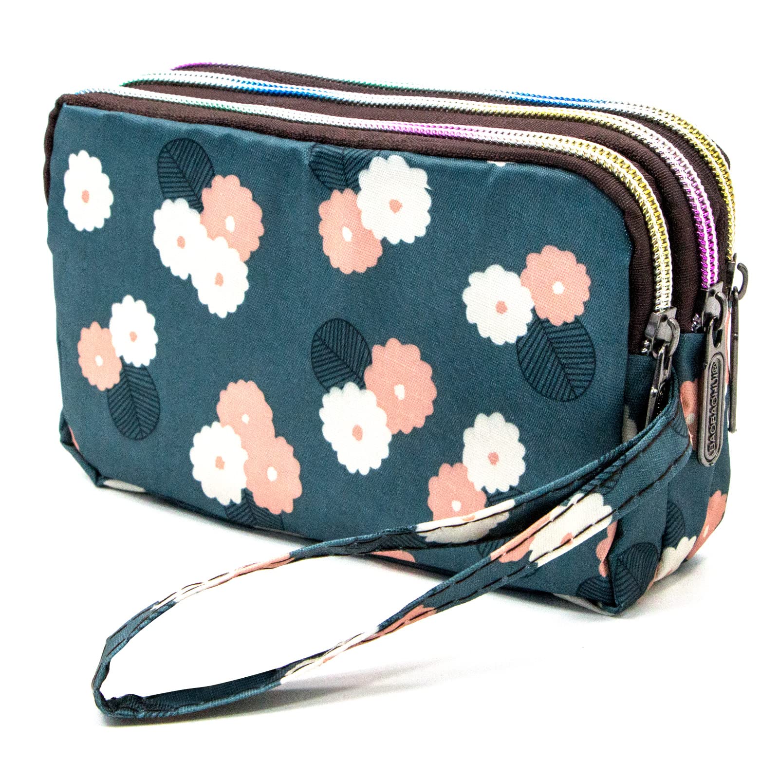 Large Capacity Wristlet Wallet - Women Printed Nylon Waterproof Handbag Clutch Purse