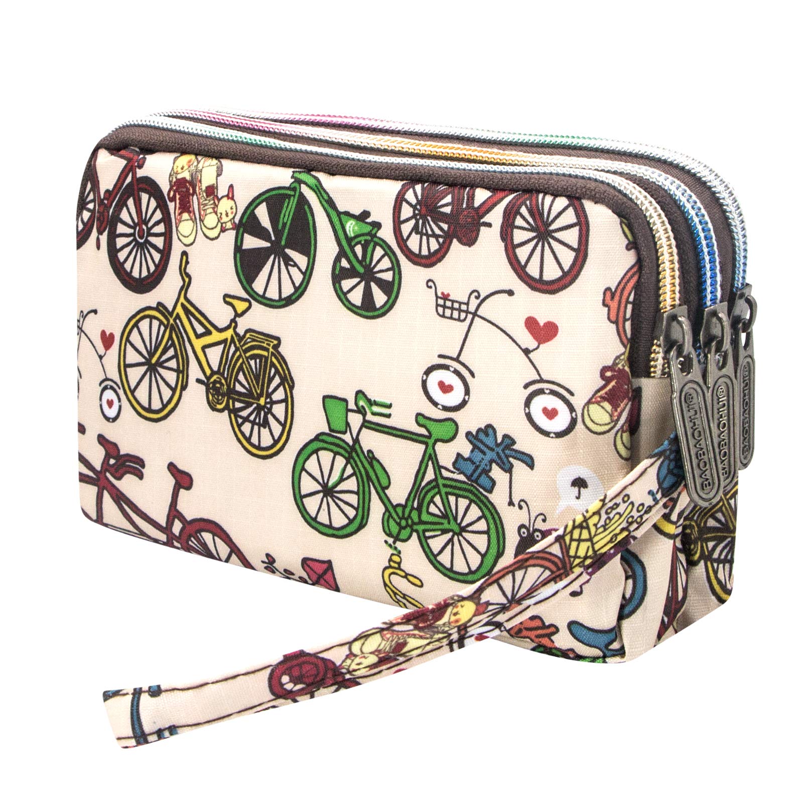 Large Capacity Wristlet Wallet - Women Printed Nylon Waterproof Handbag Clutch Purse