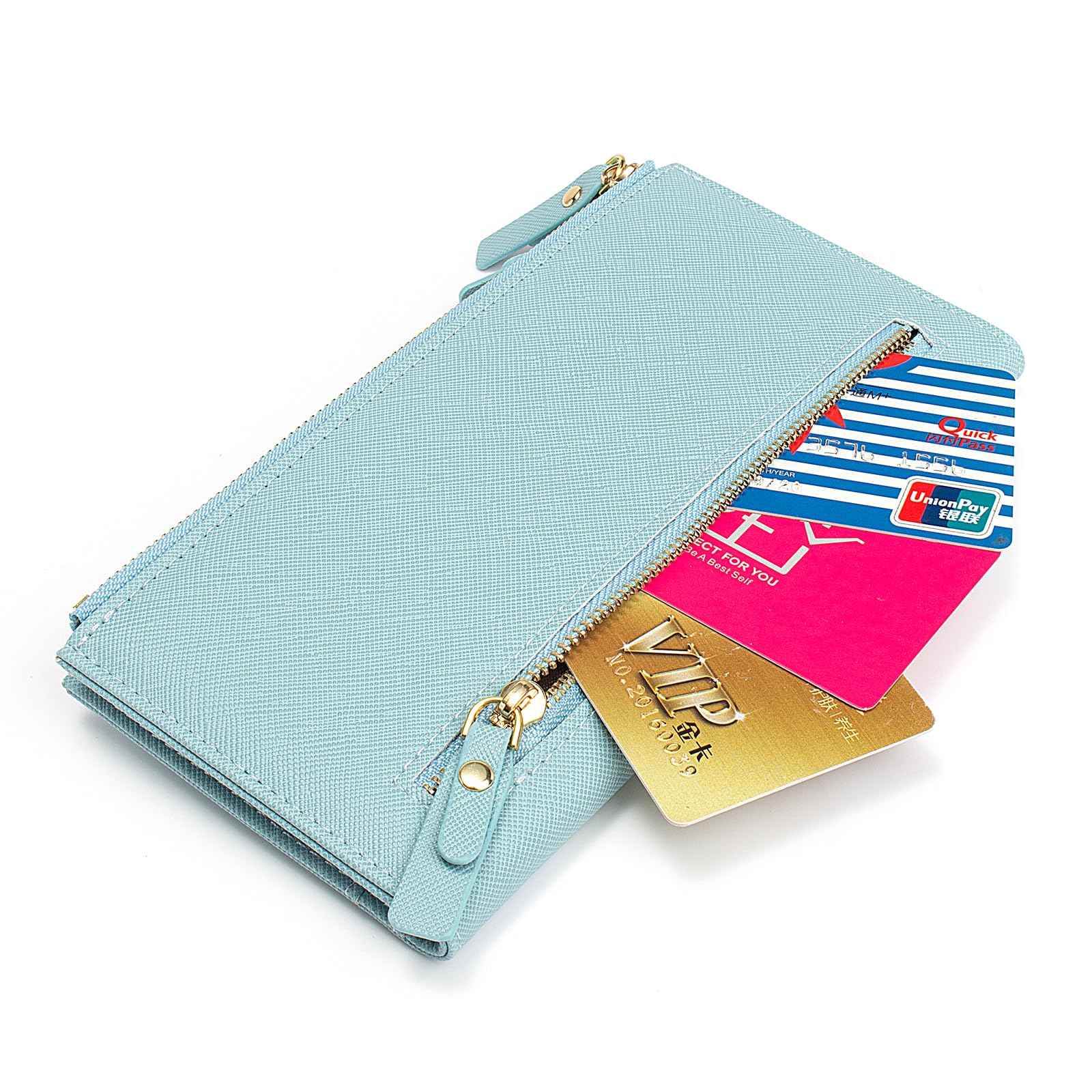 Womens Wallet Cute Elegant Long Slim Card Holder Case Minimalist Coin Purse Thin Tassels Zip Clutch Wallets for Girls Ladies