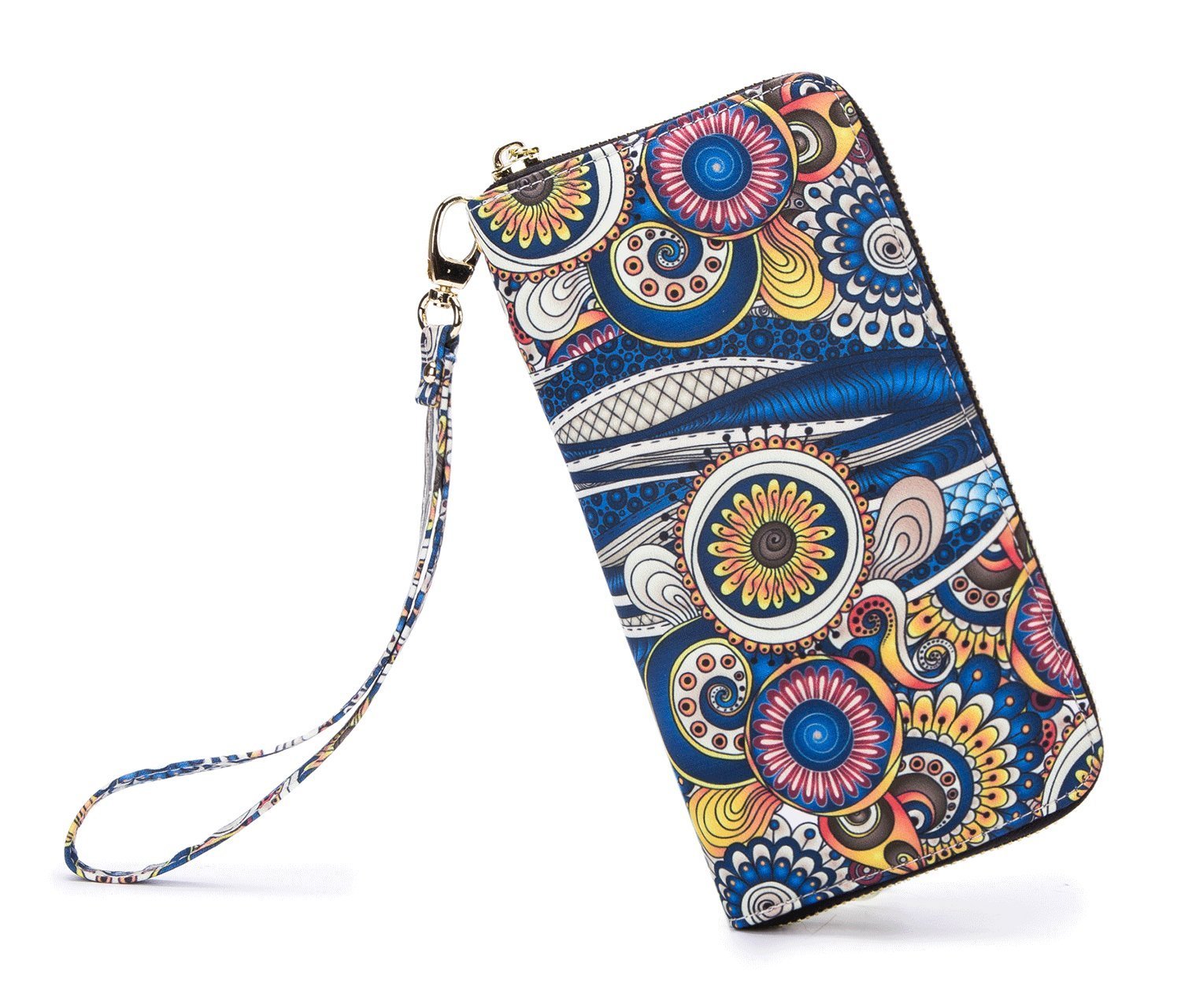 Women's Wallet Clutch - Stylish, Spacious w/Wristlet for Travel, Holds Cards, Phone, Cash