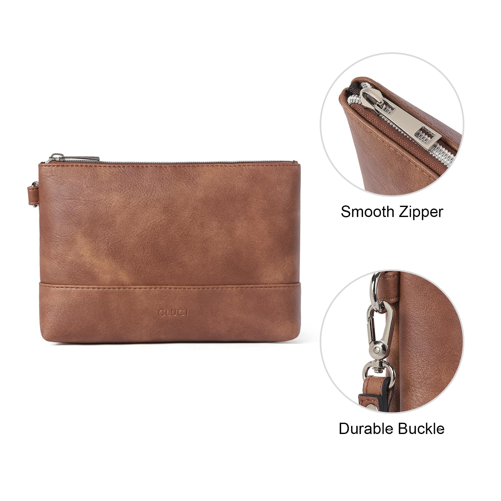 Womens Wallet Large Capacity Leather Wristlet Clutch Zipper Purse Slim Ladies Travel Credit Card Holder Phone Organizer