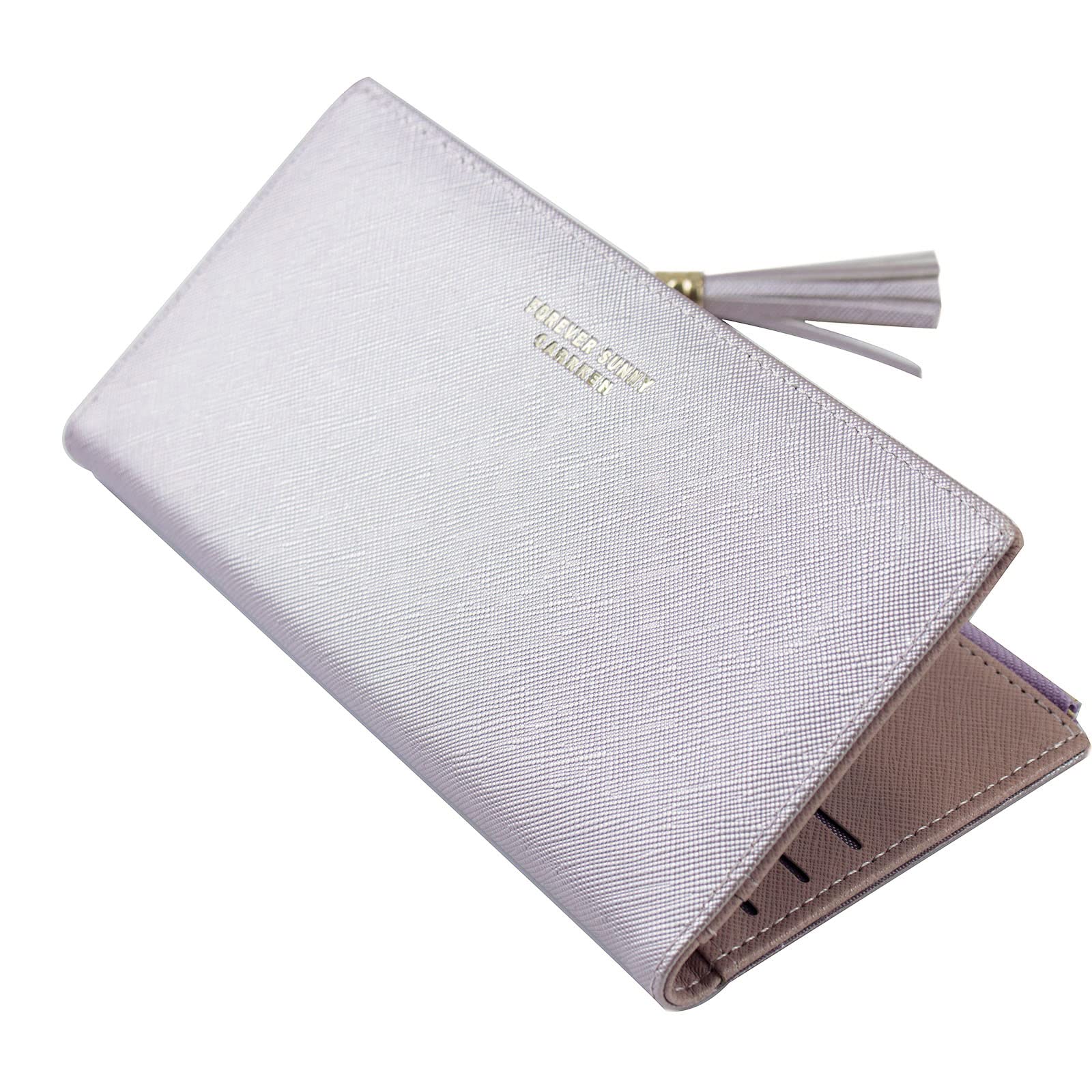 Womens Wallet Cute Elegant Long Slim Card Holder Case Minimalist Coin Purse Thin Tassels Zip Clutch Wallets for Girls Ladies