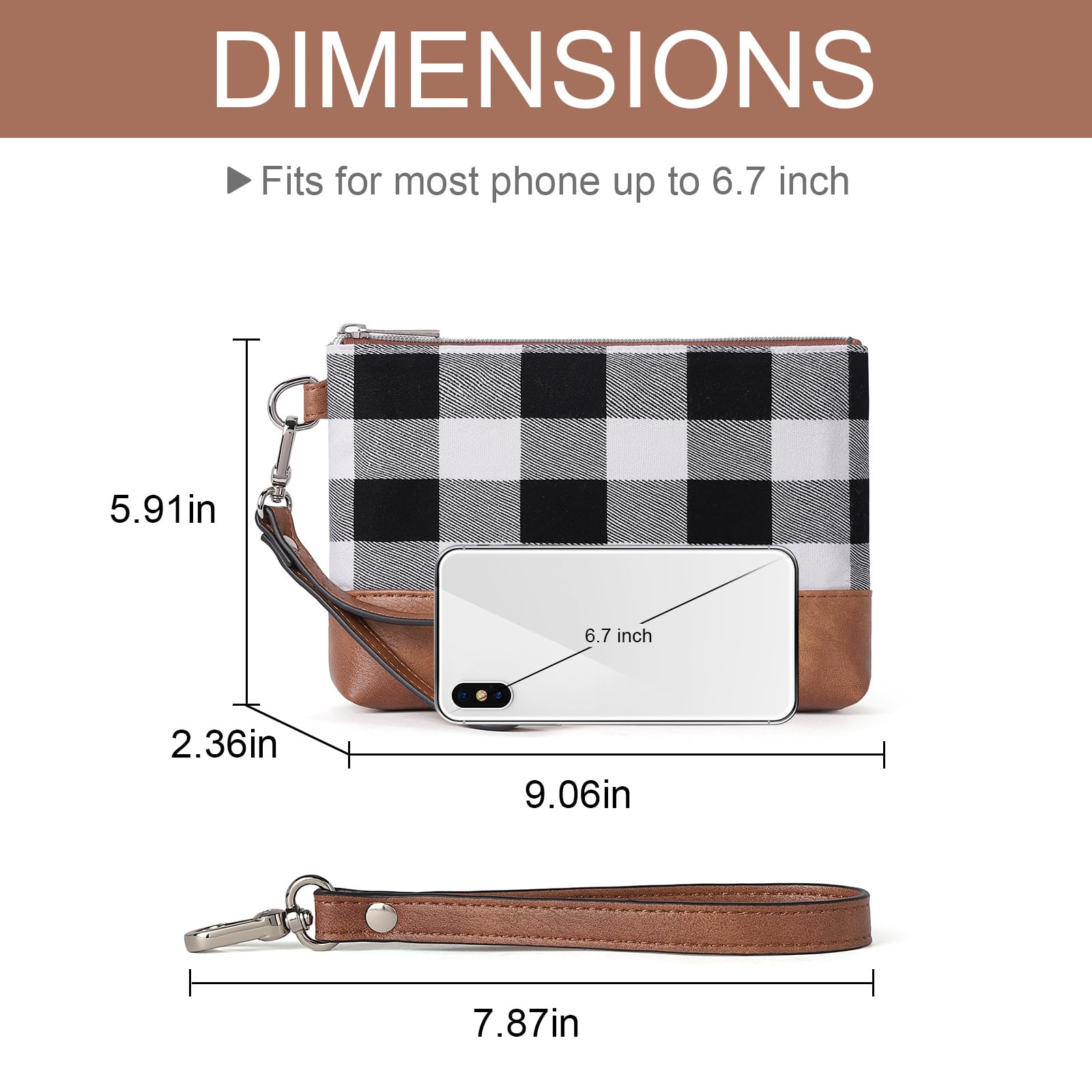 Womens Wallet Large Capacity Leather Wristlet Clutch Zipper Purse Slim Ladies Travel Credit Card Holder Phone Organizer