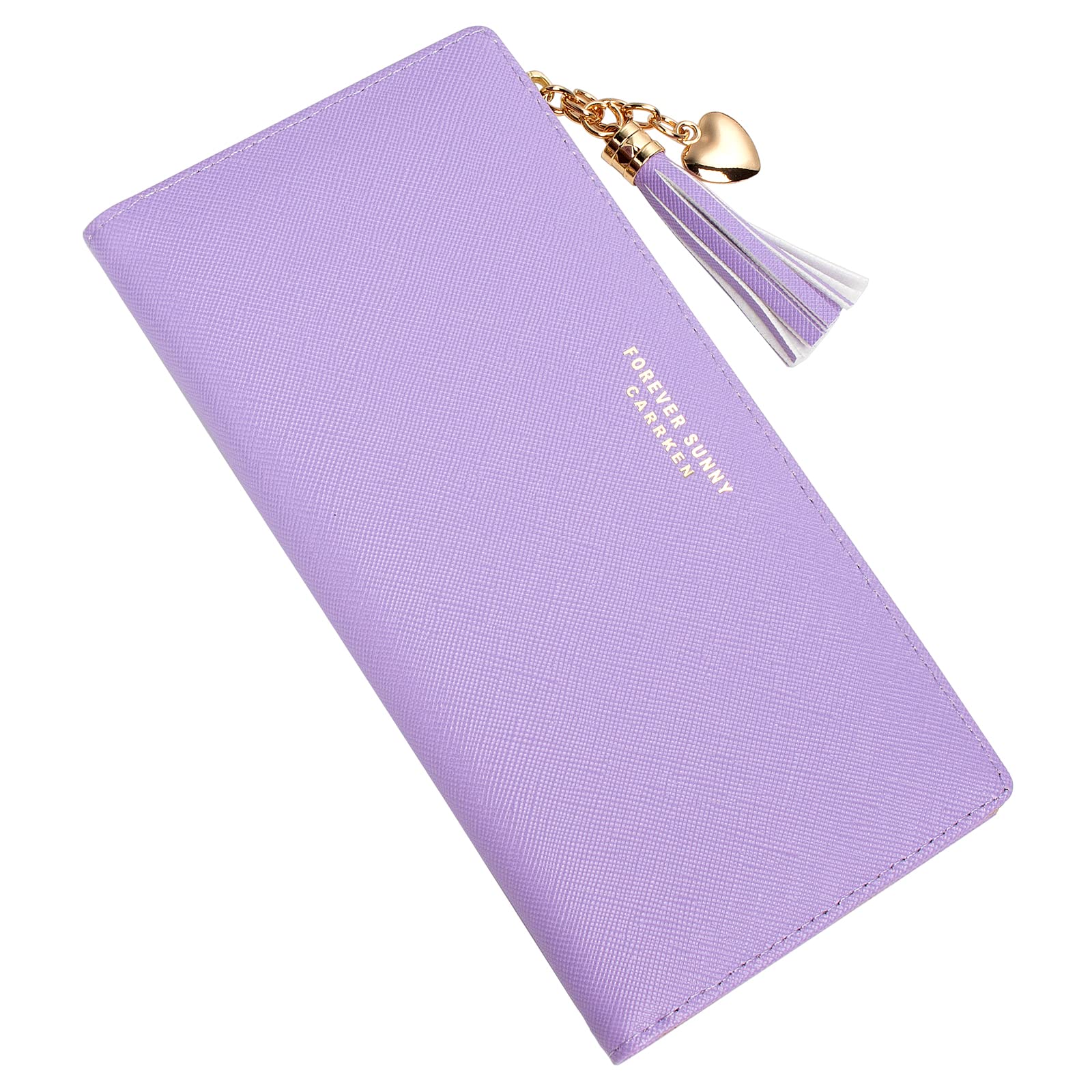 Womens Wallet Cute Elegant Long Slim Card Holder Case Minimalist Coin Purse Thin Tassels Zip Clutch Wallets for Girls Ladies