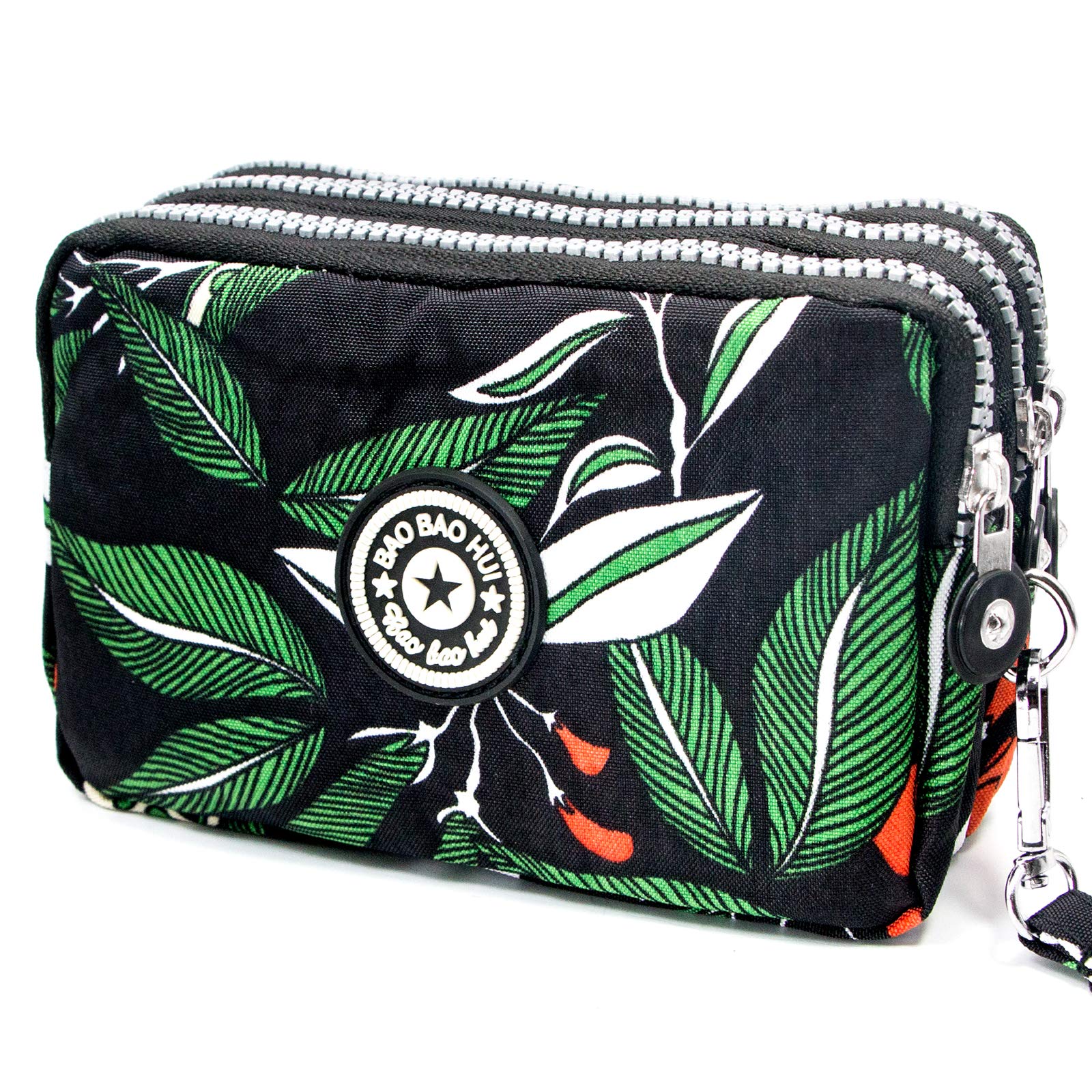 Large Capacity Wristlet Wallet - Women Printed Nylon Waterproof Handbag Clutch Purse