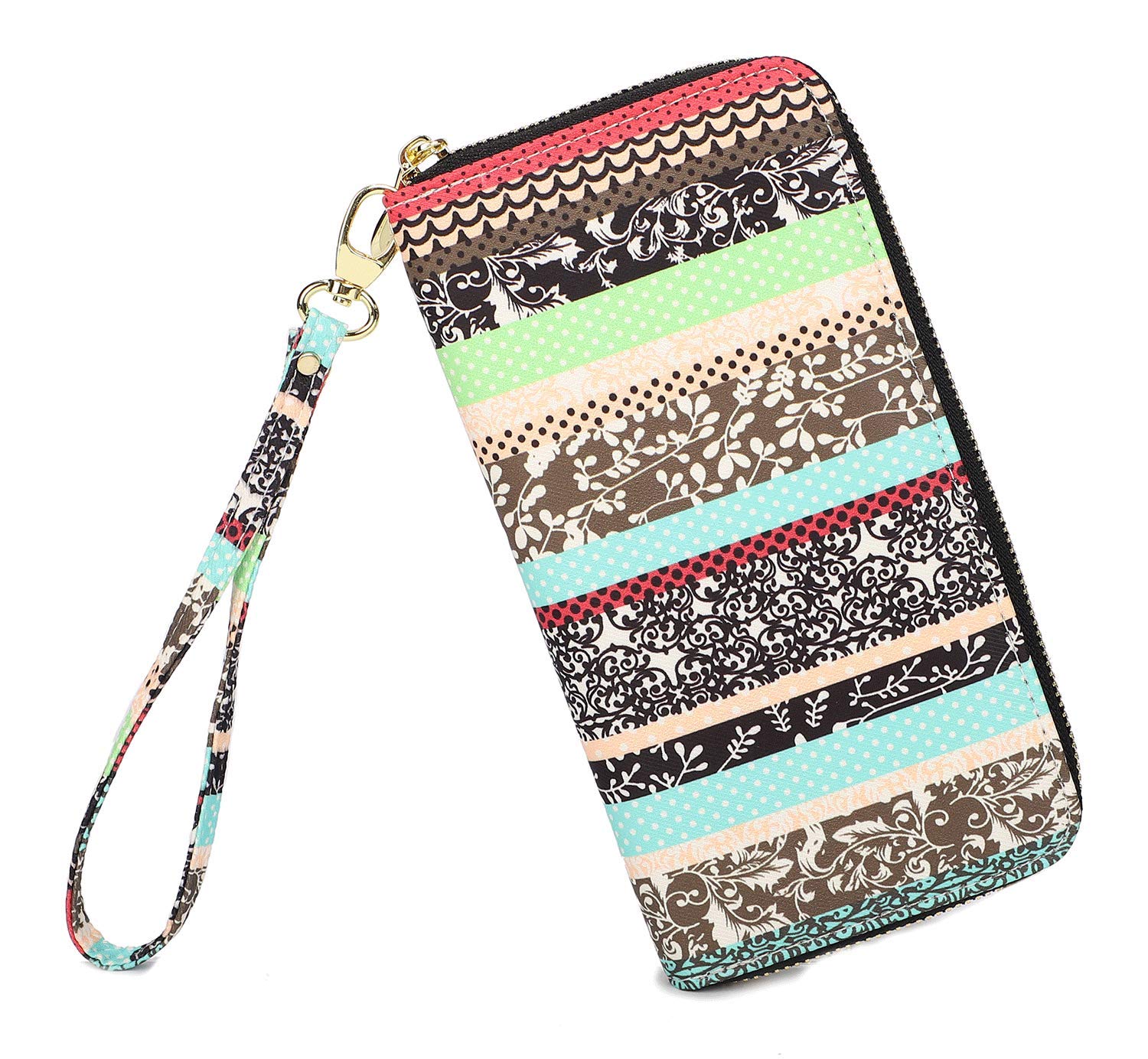 Women's Wallet Clutch - Stylish, Spacious w/Wristlet for Travel, Holds Cards, Phone, Cash