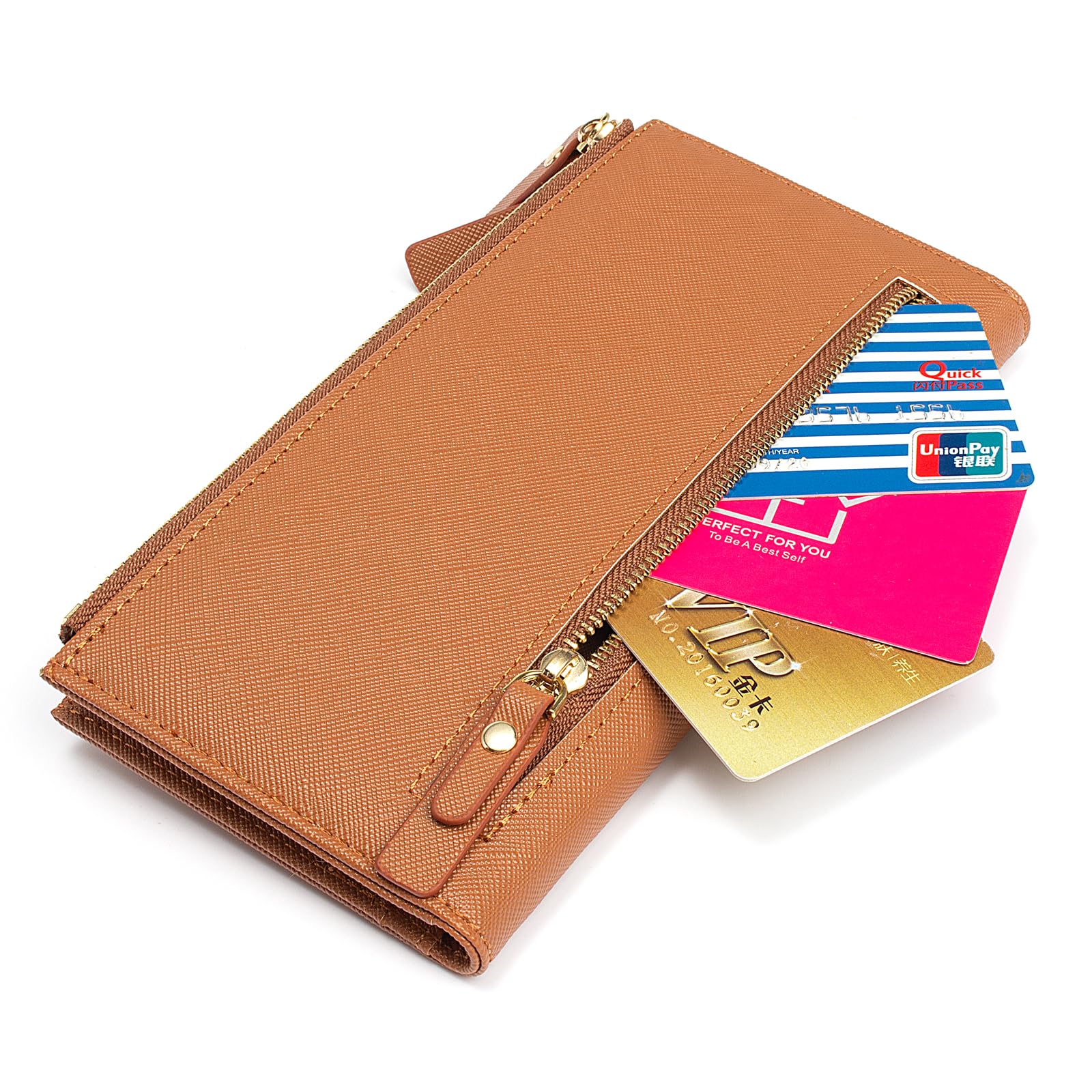 Womens Wallet Cute Elegant Long Slim Card Holder Case Minimalist Coin Purse Thin Tassels Zip Clutch Wallets for Girls Ladies