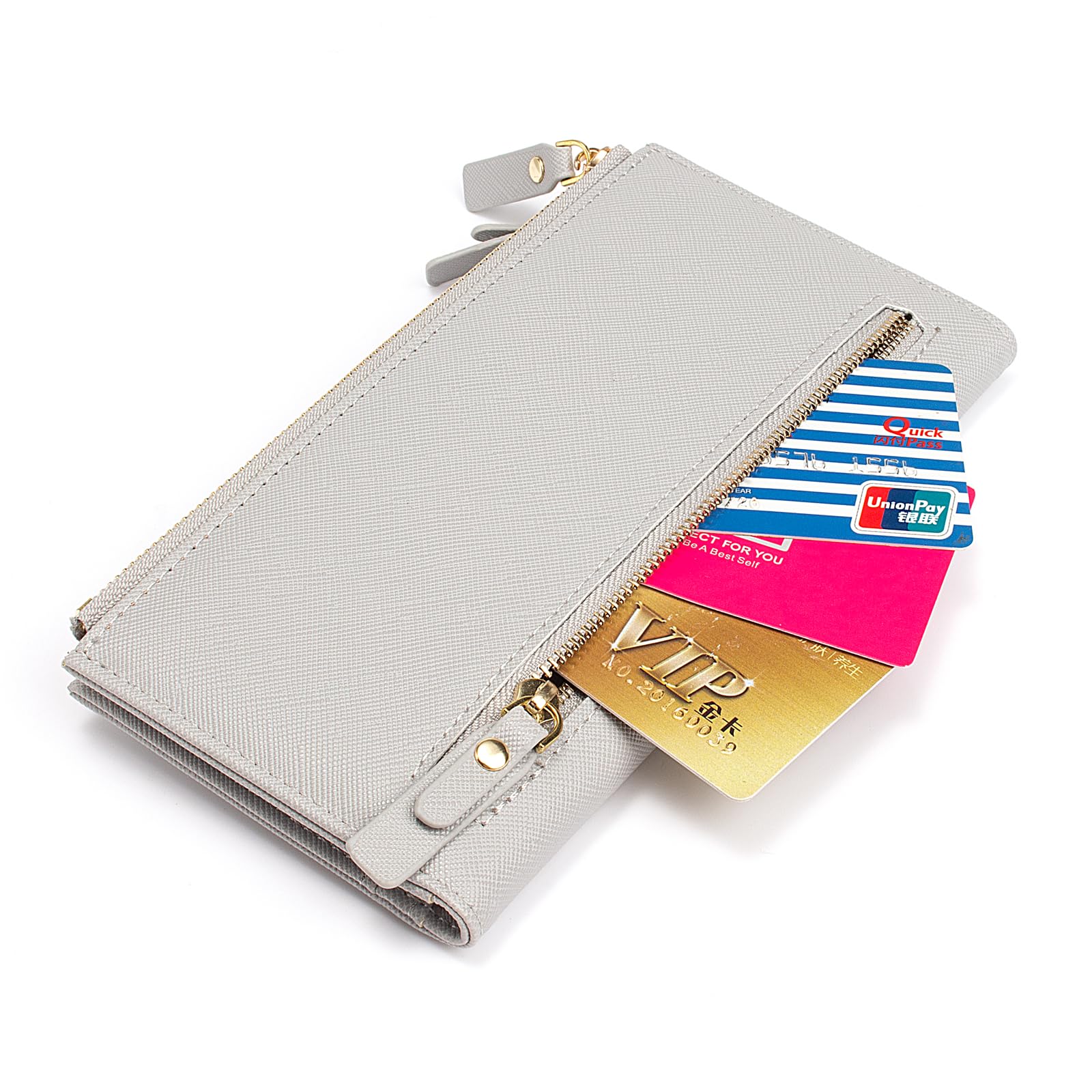 Womens Wallet Cute Elegant Long Slim Card Holder Case Minimalist Coin Purse Thin Tassels Zip Clutch Wallets for Girls Ladies