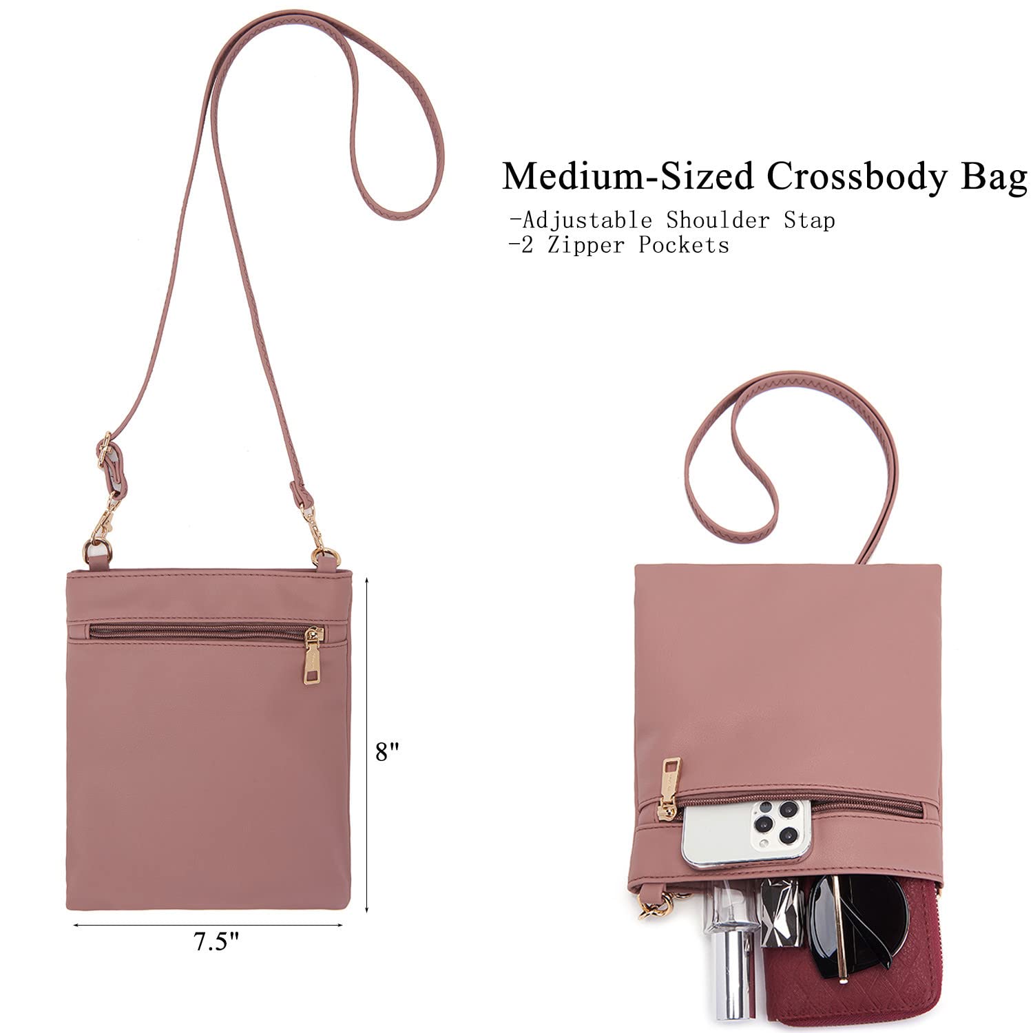 Large Crossbody Bags Ladies Shoulder Handbags Purse and Wallet Set for Women Totes Hobo Purses