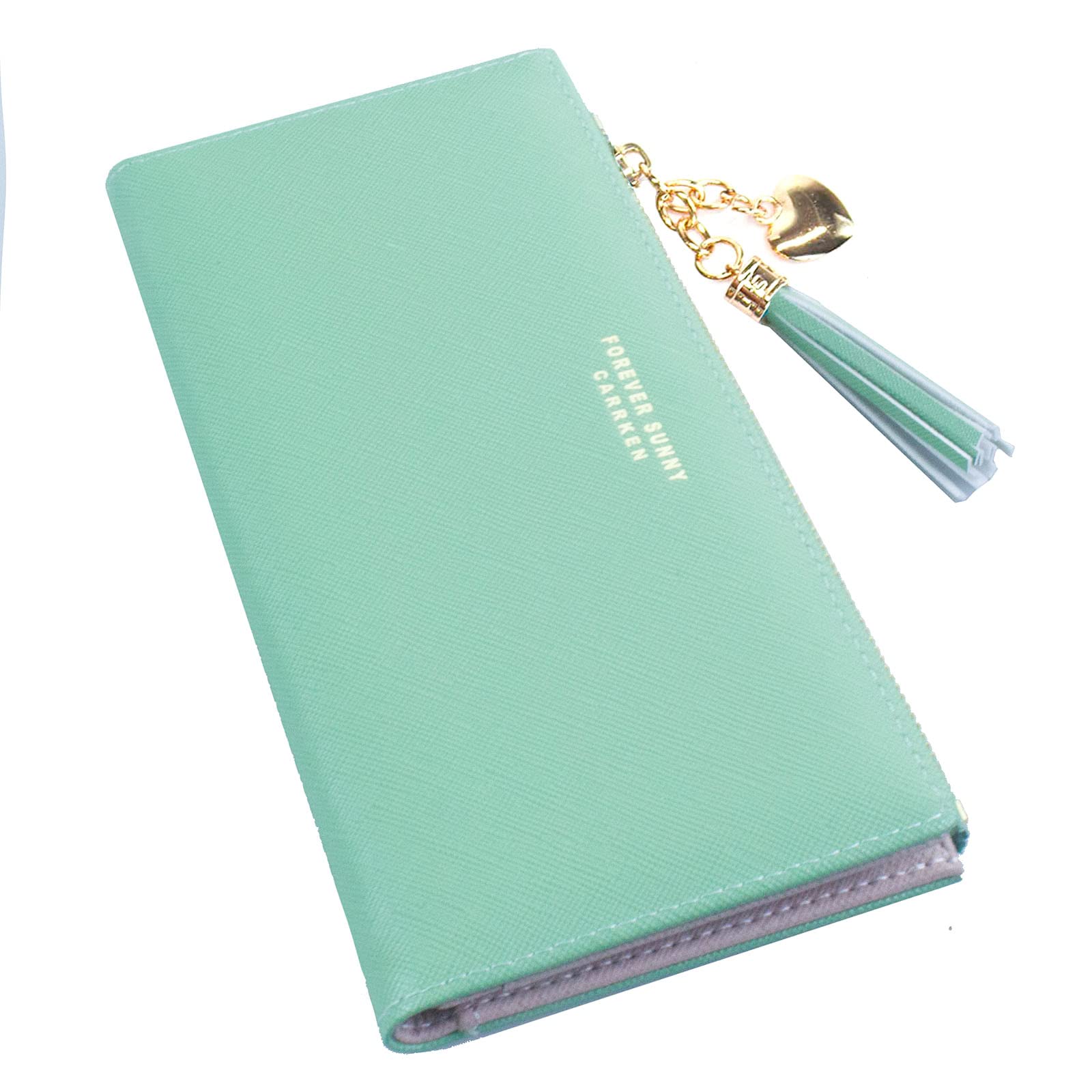 Womens Wallet Cute Elegant Long Slim Card Holder Case Minimalist Coin Purse Thin Tassels Zip Clutch Wallets for Girls Ladies