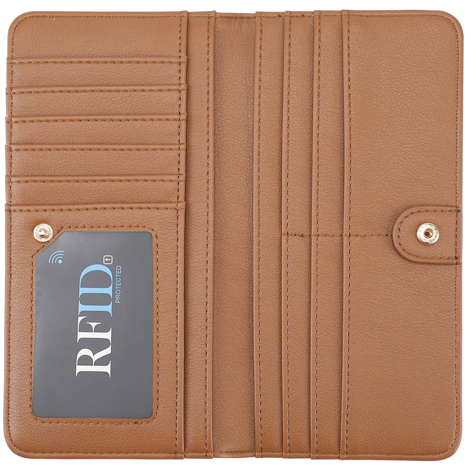 Wallet Women Ultra Slim Thin Leather Womens Wallet RFID Blocking Credit Card Holder Bifold Clutch Long Ladies Billfold