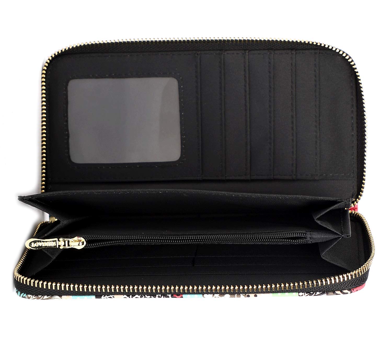 Women's Wallet Clutch - Stylish, Spacious w/Wristlet for Travel, Holds Cards, Phone, Cash