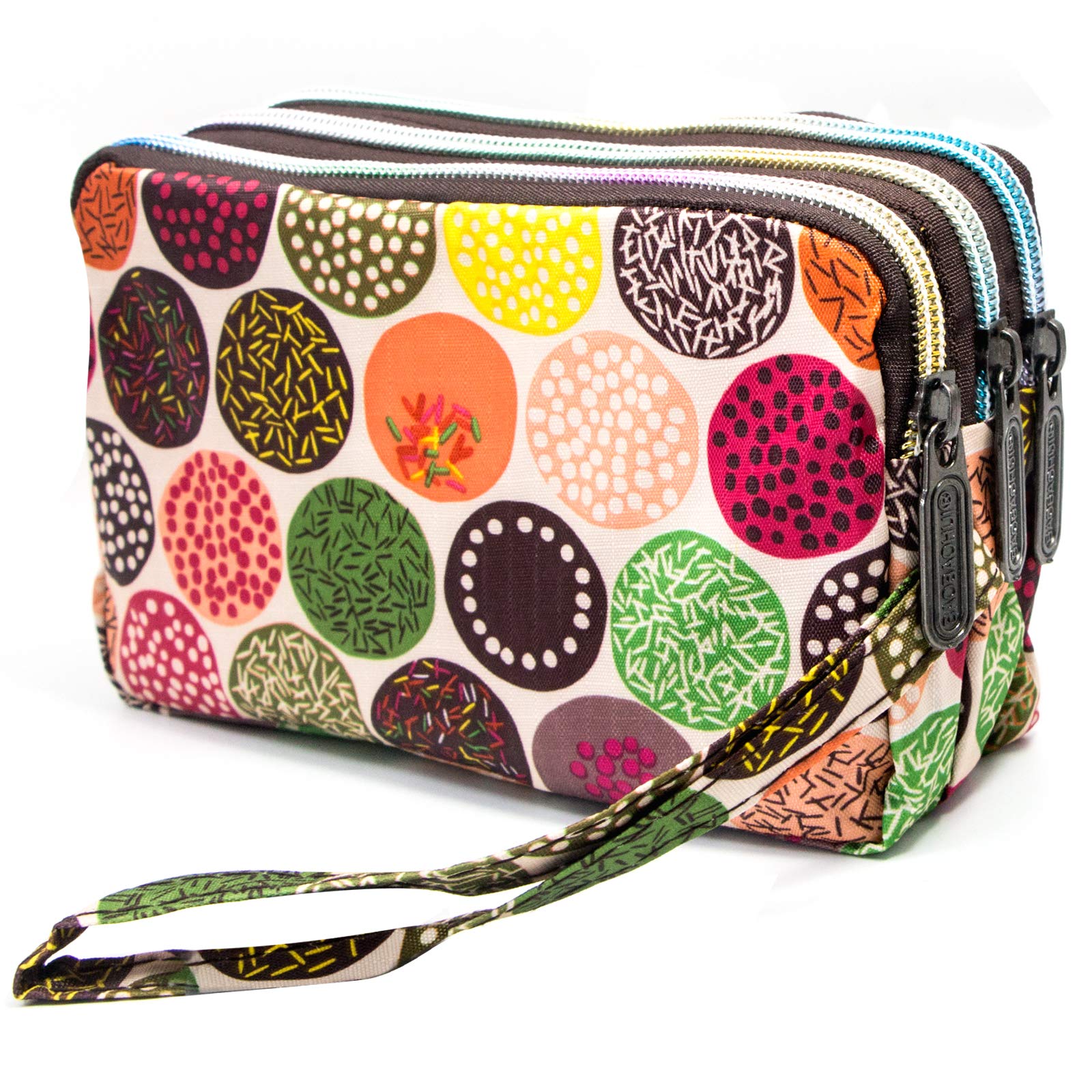 Large Capacity Wristlet Wallet - Women Printed Nylon Waterproof Handbag Clutch Purse