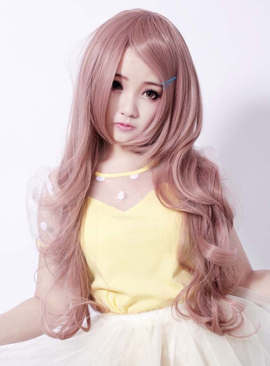 Cosplay Wig Capless Wavy Synthetic Hair 30 Inches 120% Wigs