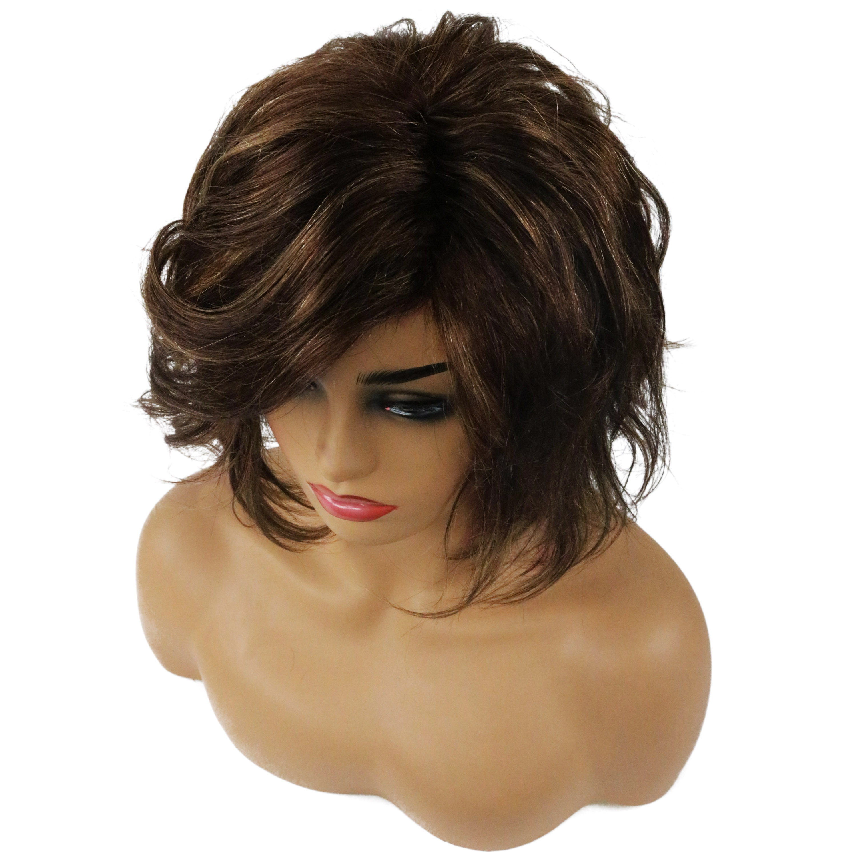 Loose Wave Women Capless Human Hair Wigs 10 Inches 