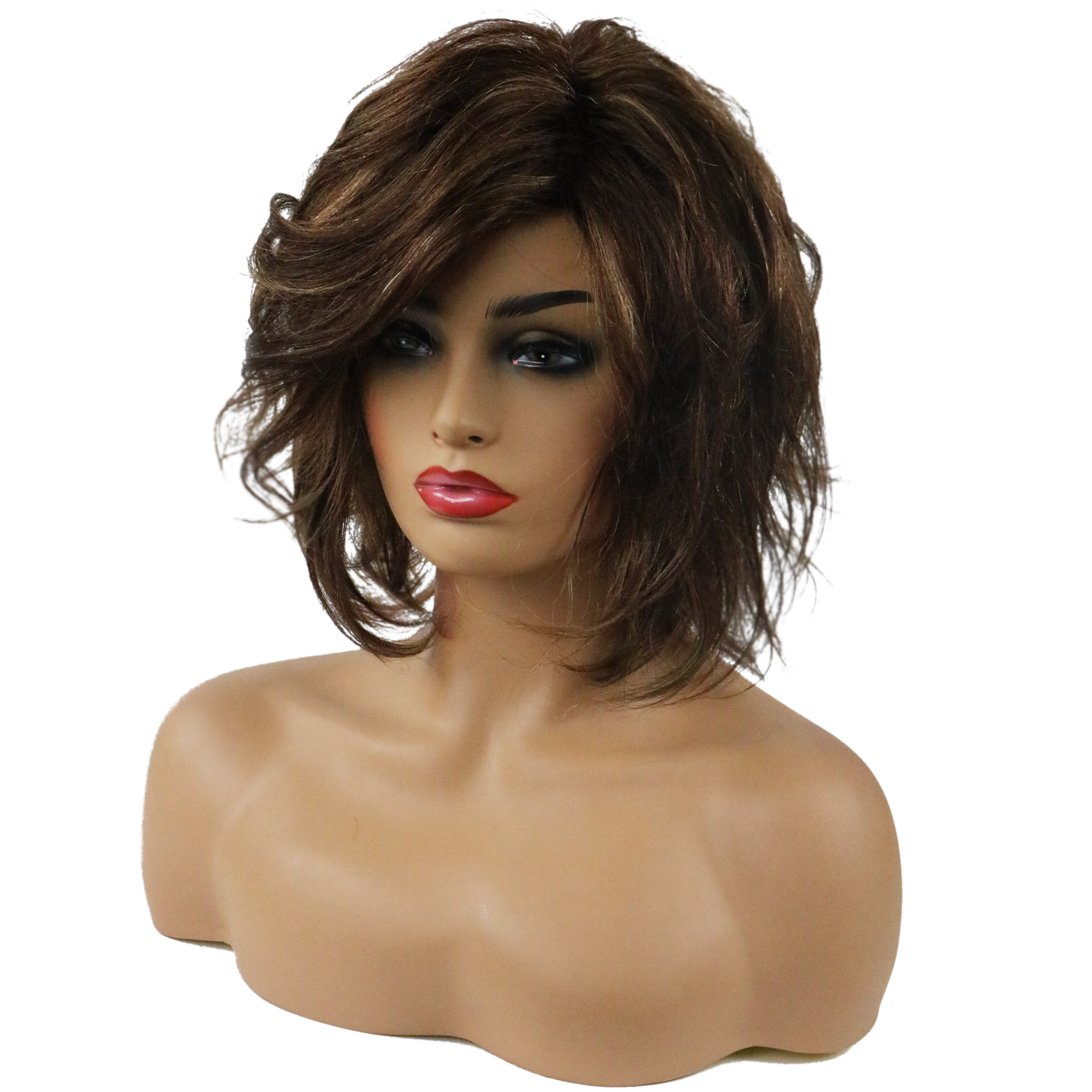 Loose Wave Women Capless Human Hair Wigs 10 Inches 